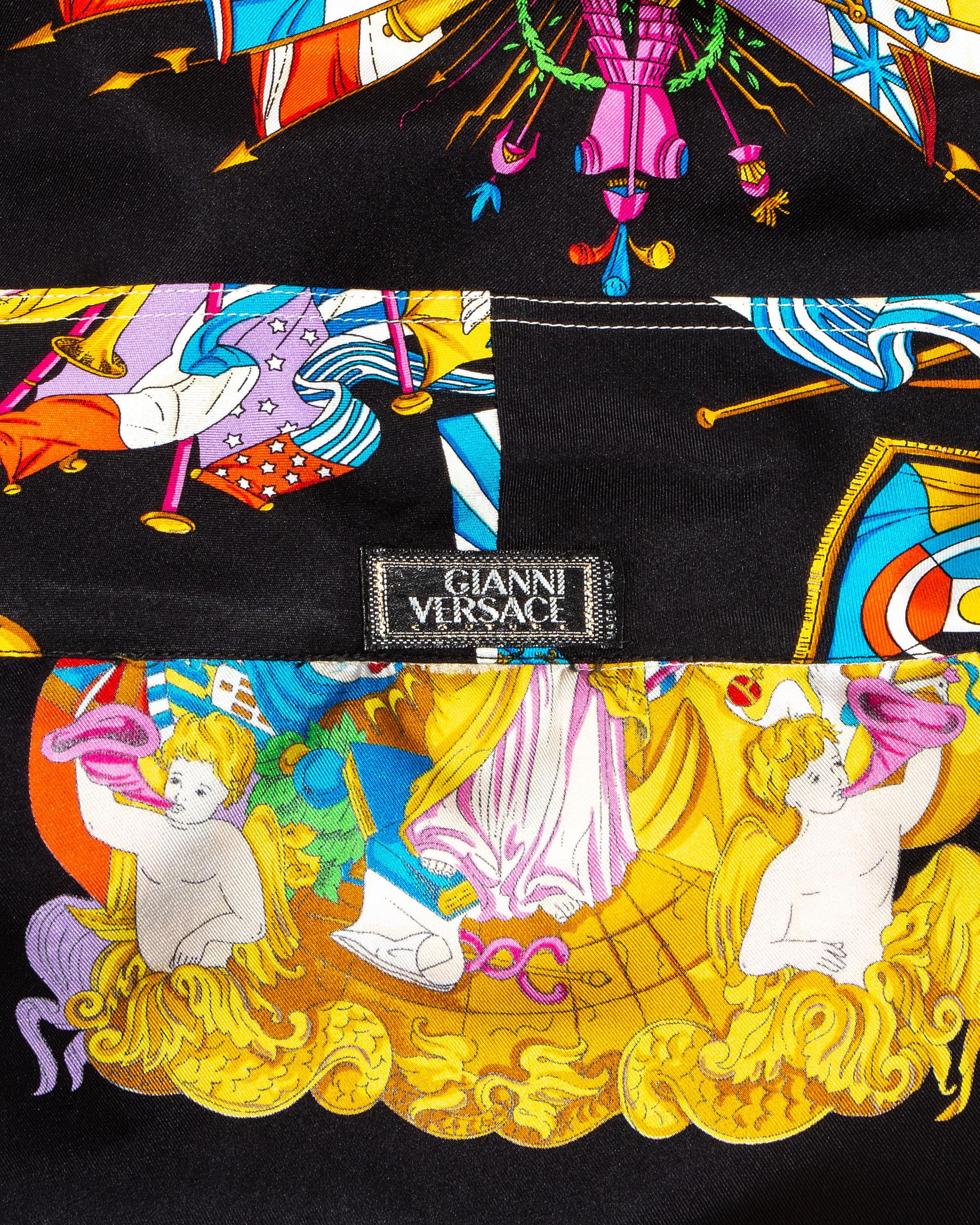 Gianni Versace silk off-shoulder cropped blouse, ss 1993 For Sale 1