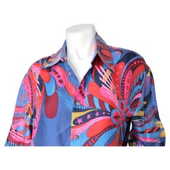 Gianni Versace Silk Patterned Button-Up Shirt circa 1990s
