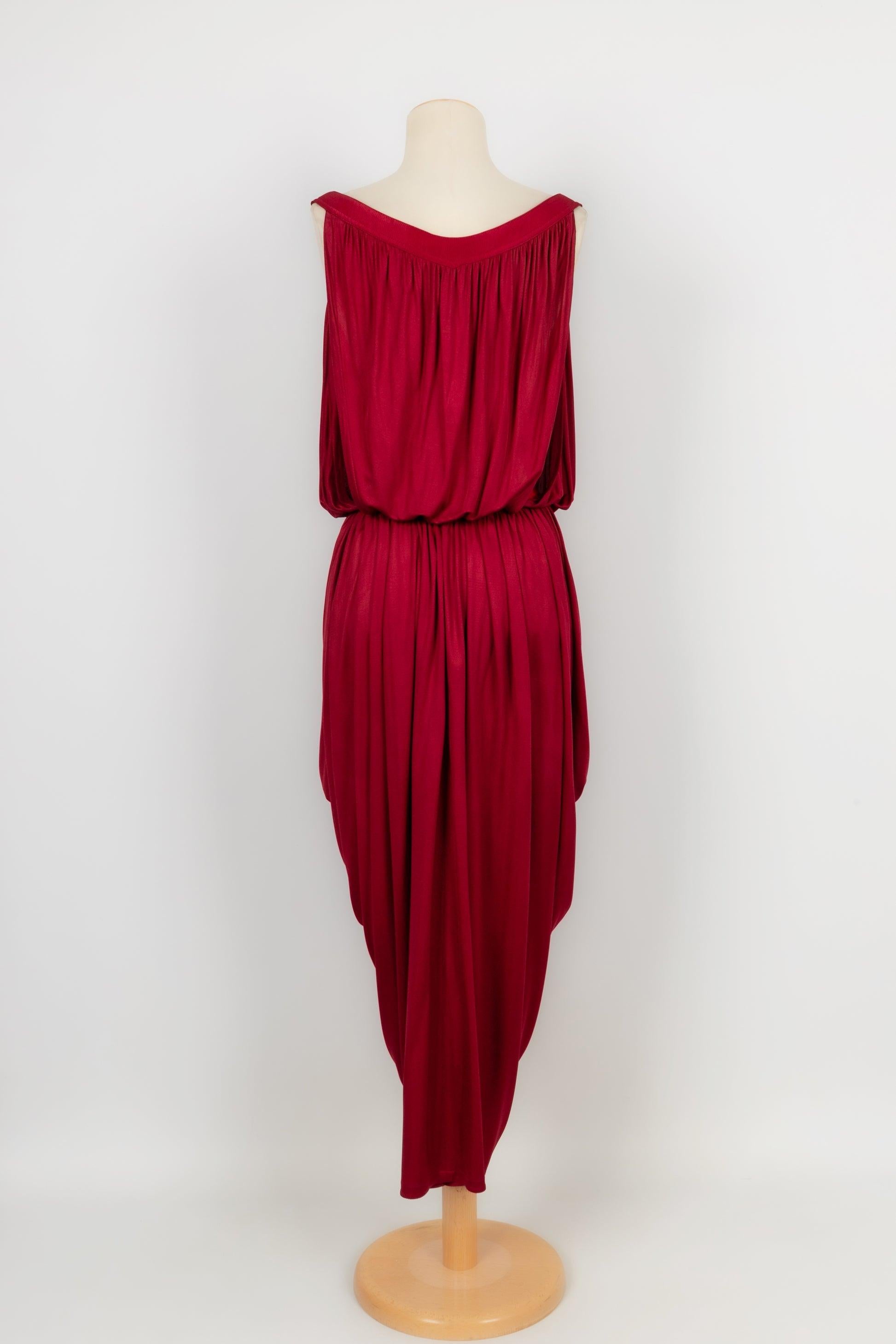 Gianni Versace Silk Pleated Dress, 1980s In Excellent Condition For Sale In SAINT-OUEN-SUR-SEINE, FR