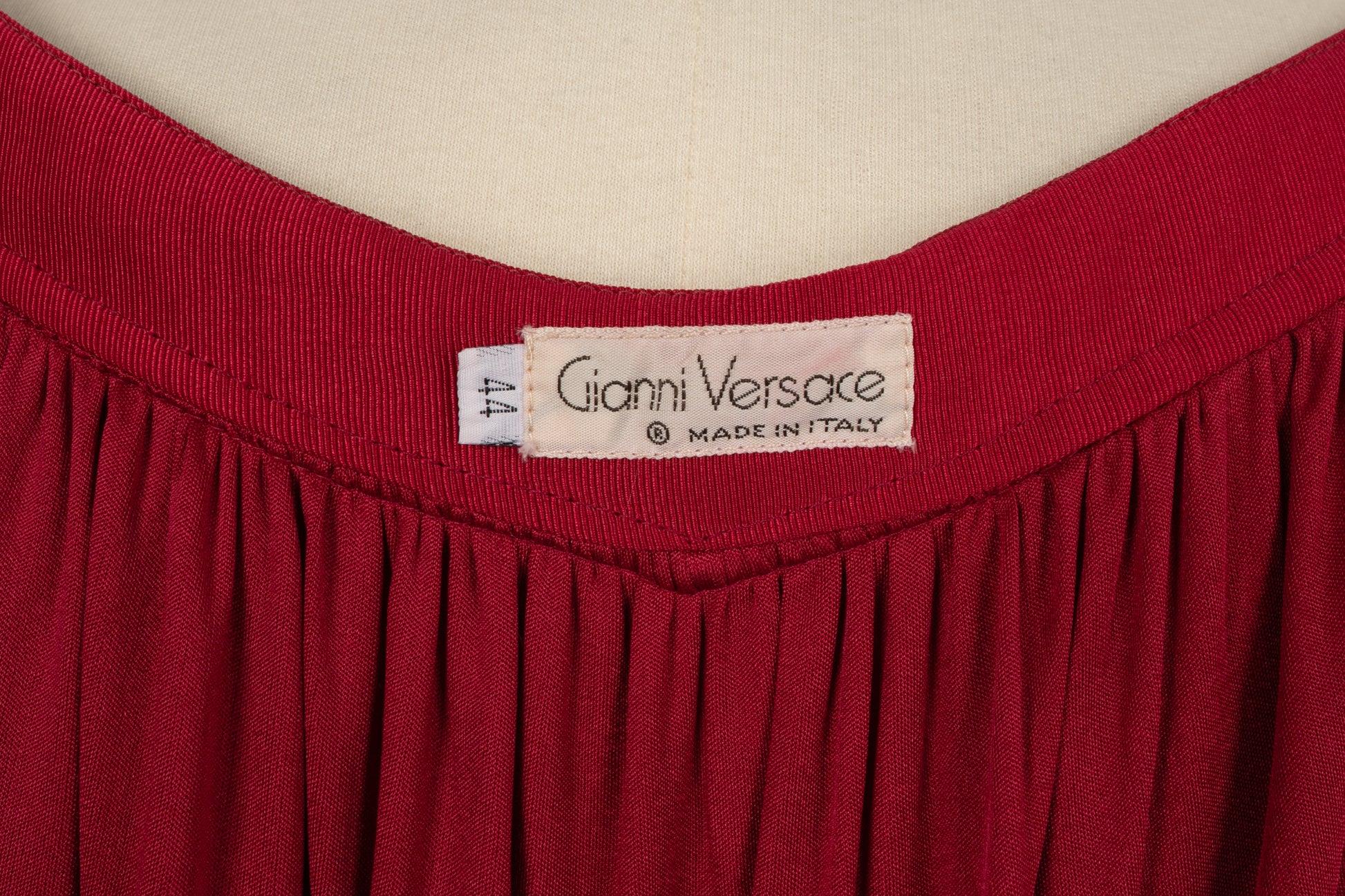 Gianni Versace Silk Pleated Dress, 1980s For Sale 4