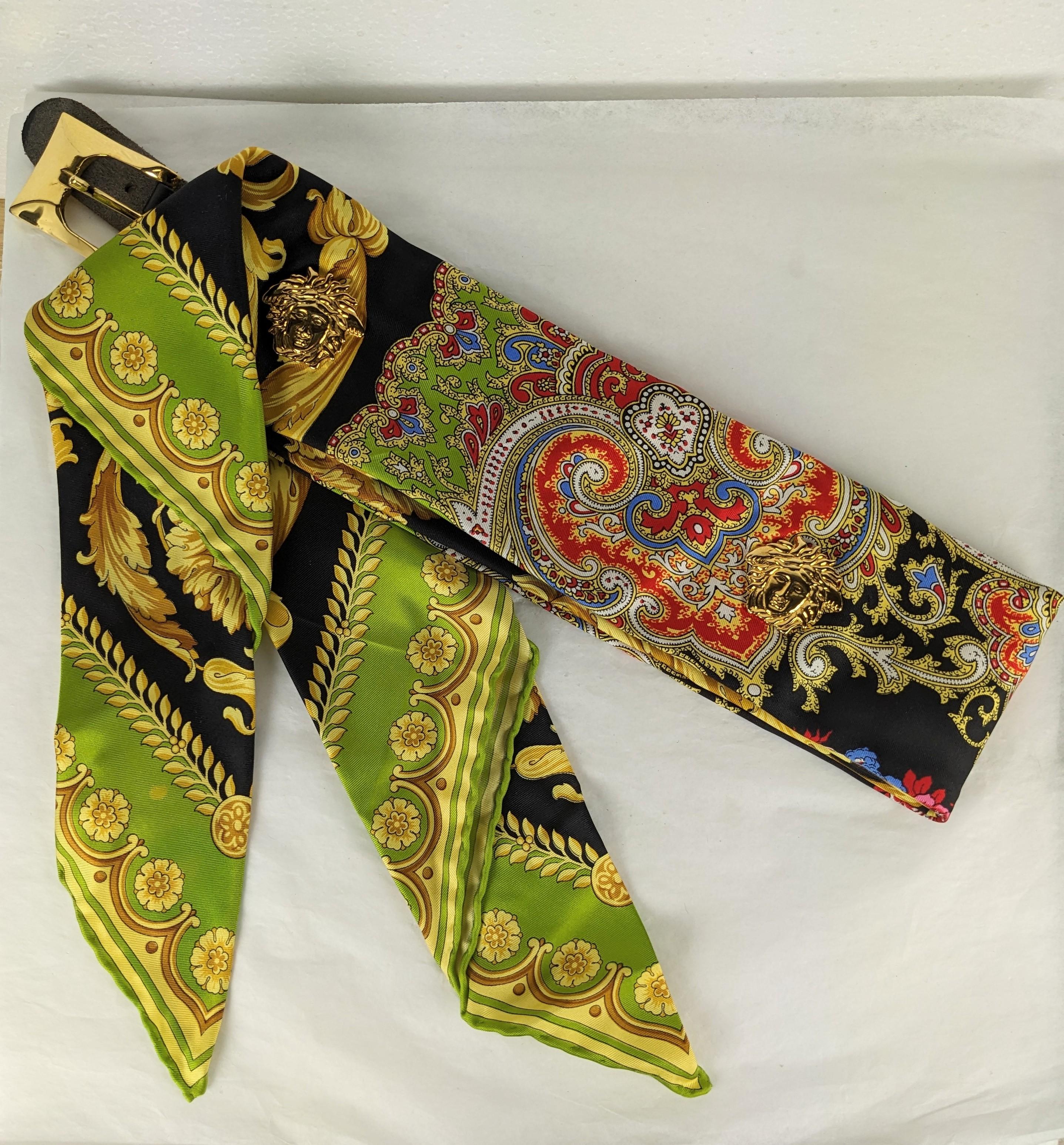 Gianni Versace Silk Scarf Belt In Excellent Condition For Sale In New York, NY
