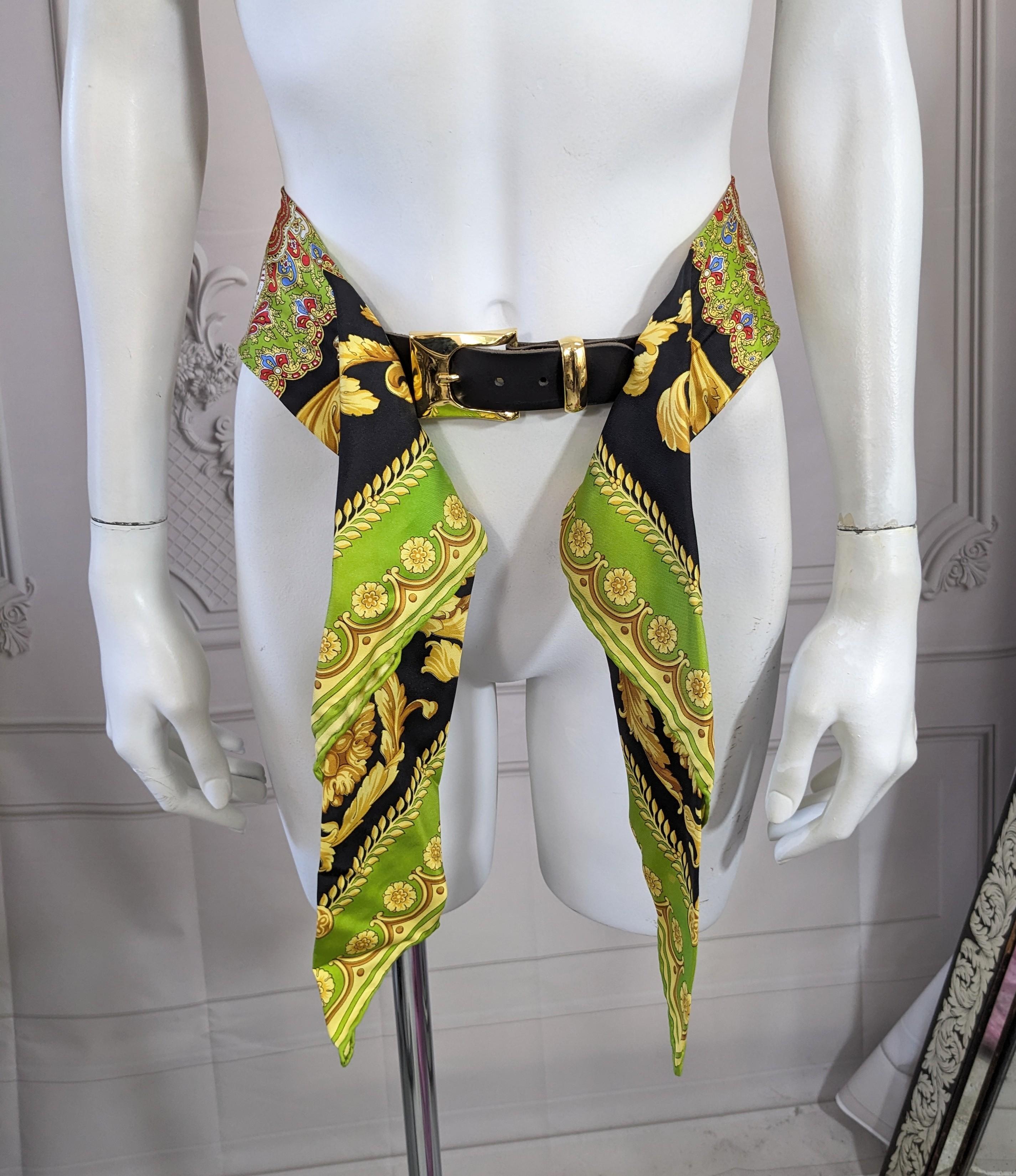 Gianni Versace Silk Scarf Belt For Sale 1