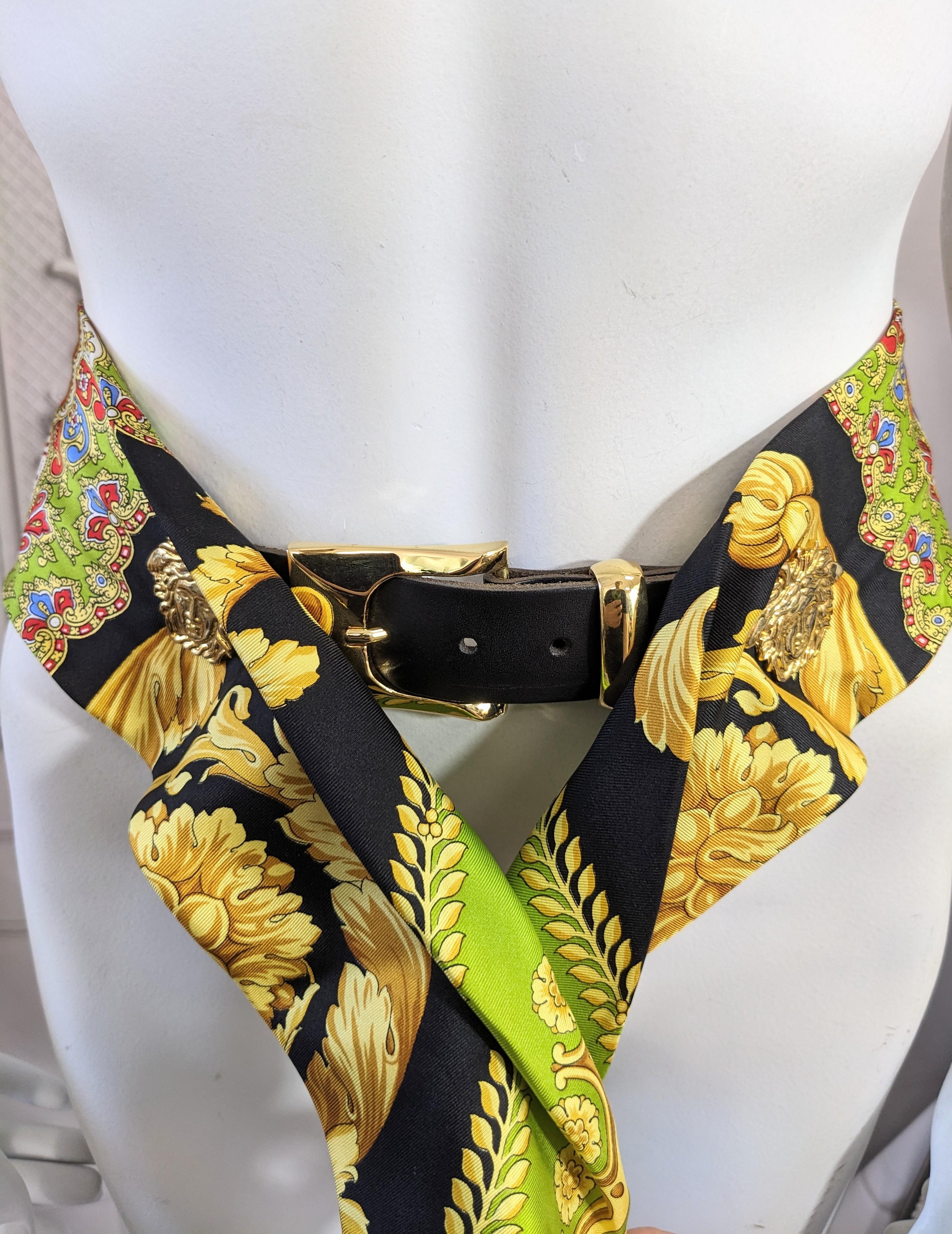 Gianni Versace Silk Scarf Belt For Sale 2