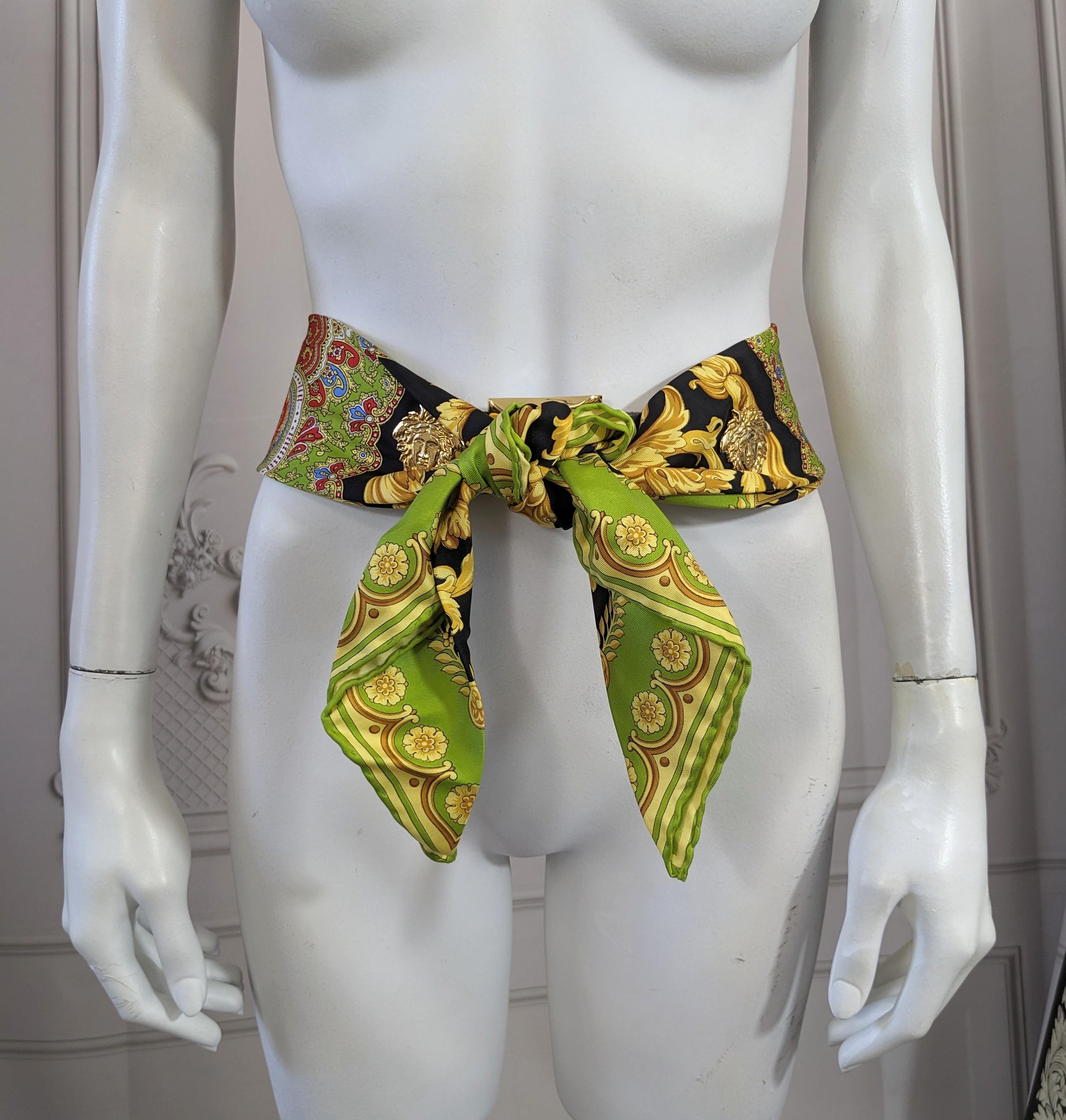 Gianni Versace Silk Scarf Belt For Sale 3