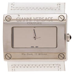 Gianni Versace Silver Stainless Steel V-Couture 71O Women's Wristwatch 40MM