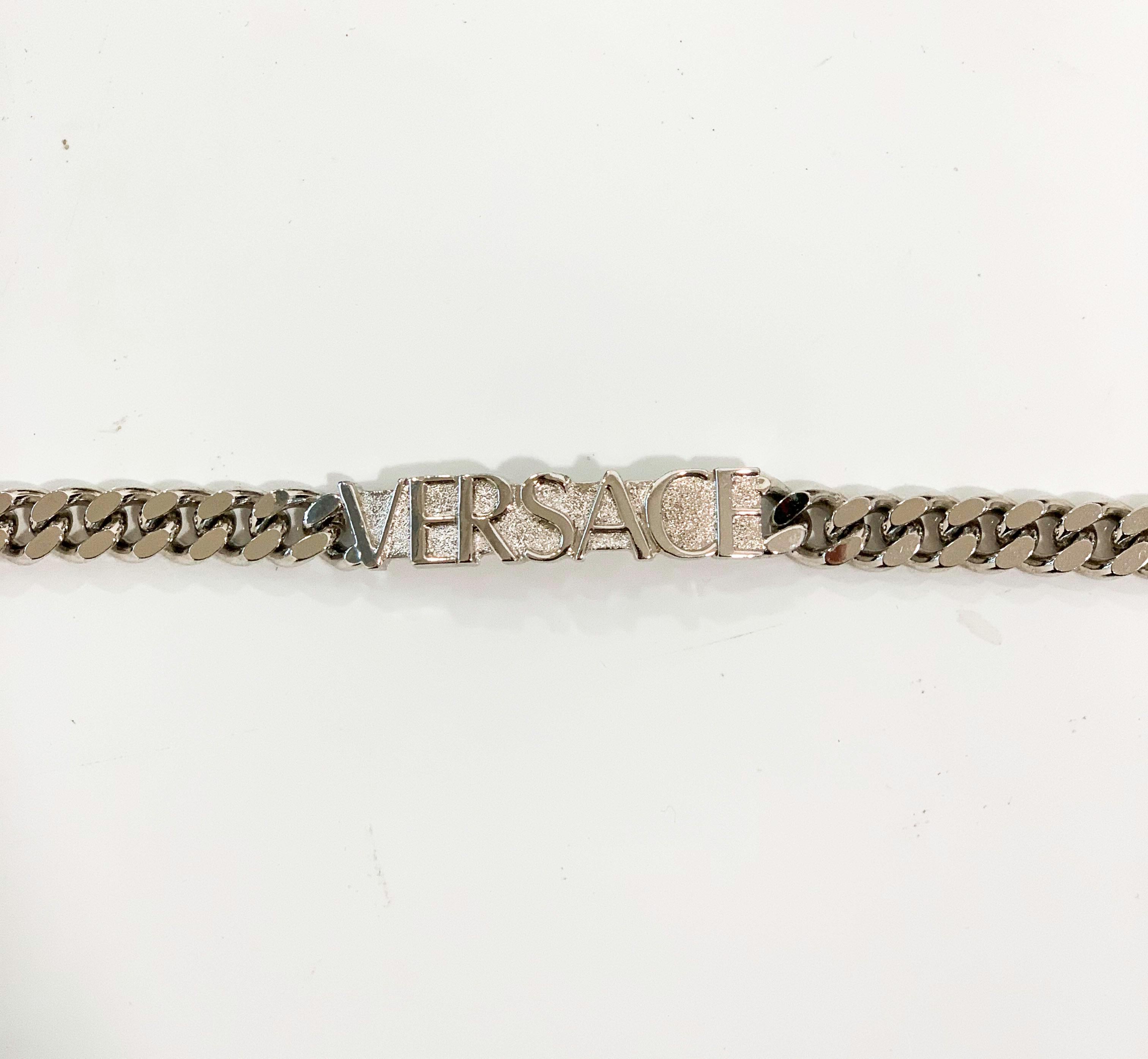 versace bracelet silver