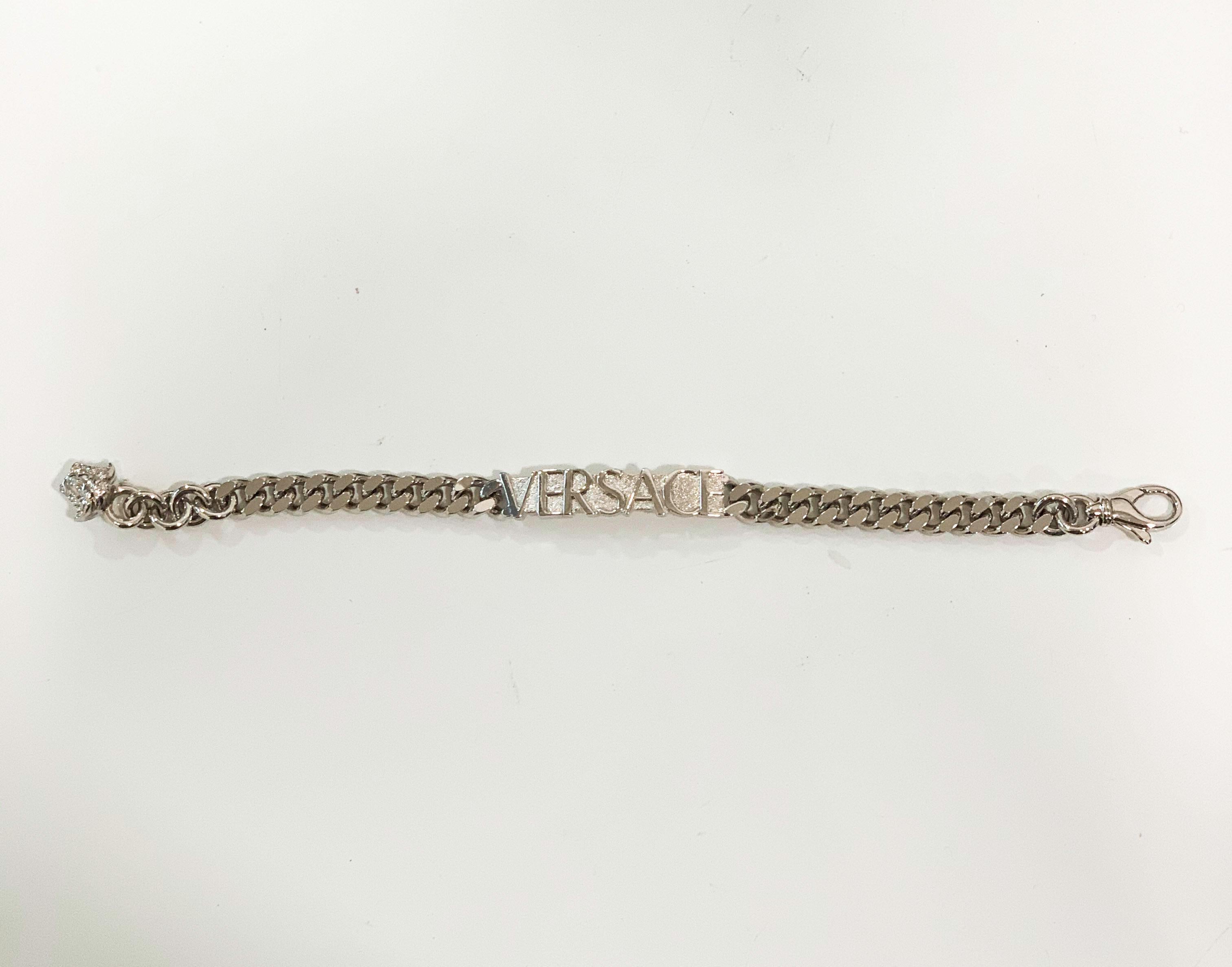 Gianni Versace silver tone Versace bracelet In New Condition For Sale In Nottingham, GB