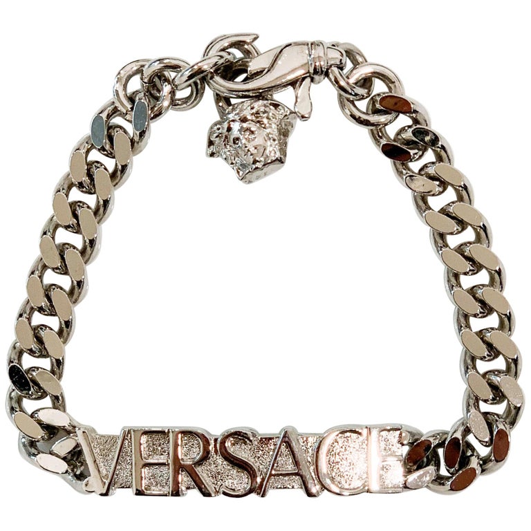 versace bracelet men silver