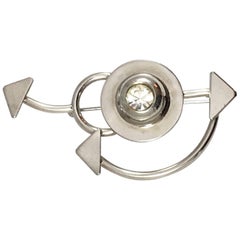 Gianni Versace Silver-Toned Brooch by Ugo Correani 1980s