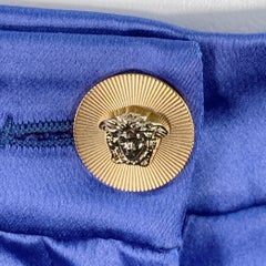 GIANNI VERSACE Größe 4 Lila Acetatmischung Slim Tapered Dress Pants