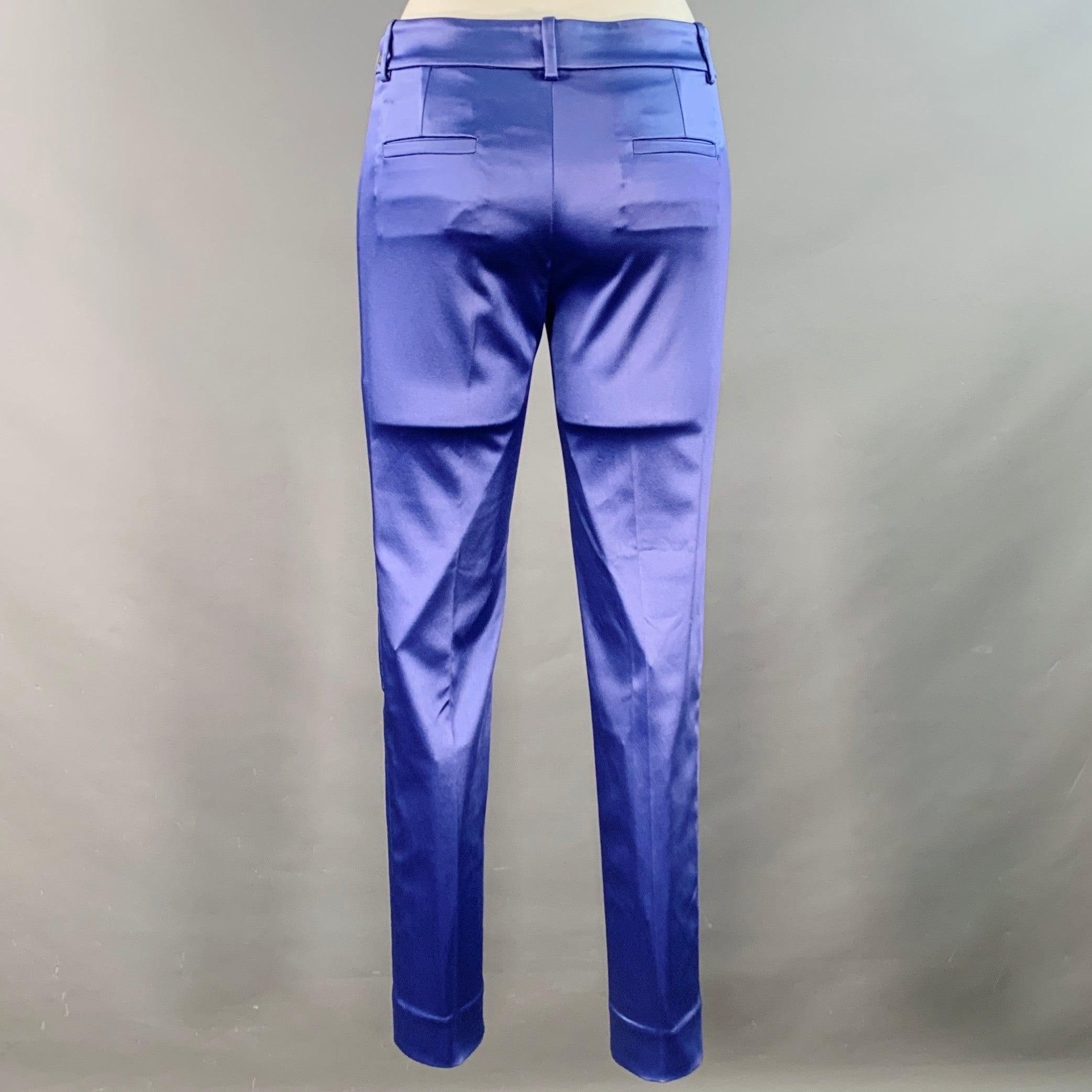 GIANNI VERSACE Größe 4 Lila Acetatmischung Slim Tapered Dress Pants (Violett) im Angebot