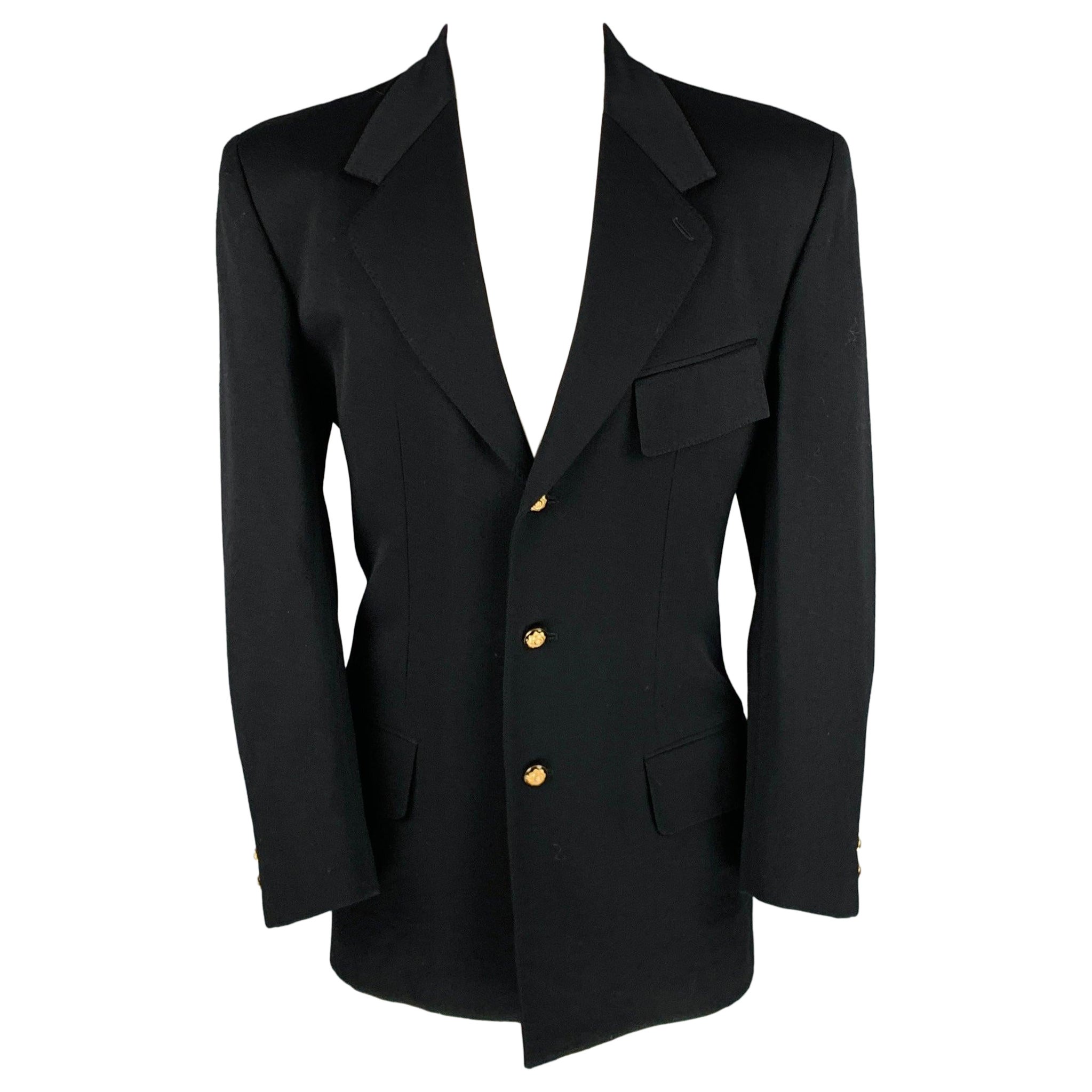 Gianni Versace Taglia 40 Giacca monopetto in lana nera