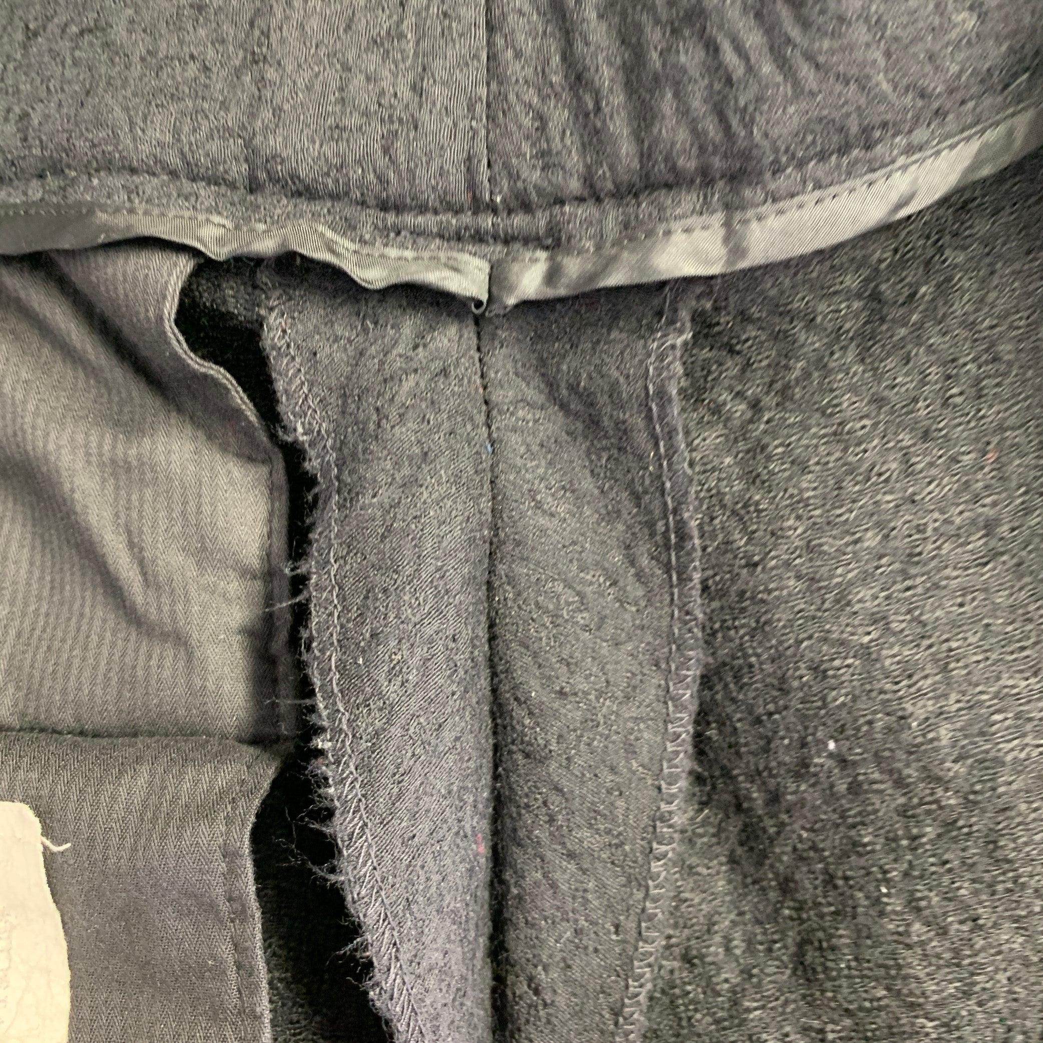 Gianni Versace Taille 42 Tuxedo noir en laine et soie bicolore à double boutonnage en vente 6