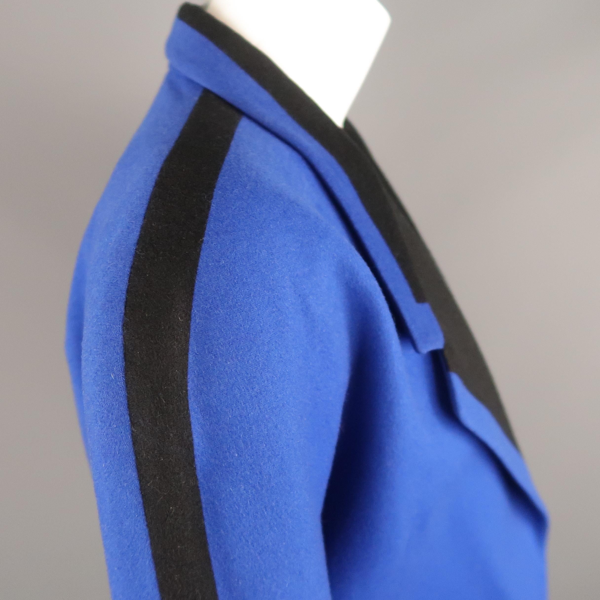 blue cropped blazer
