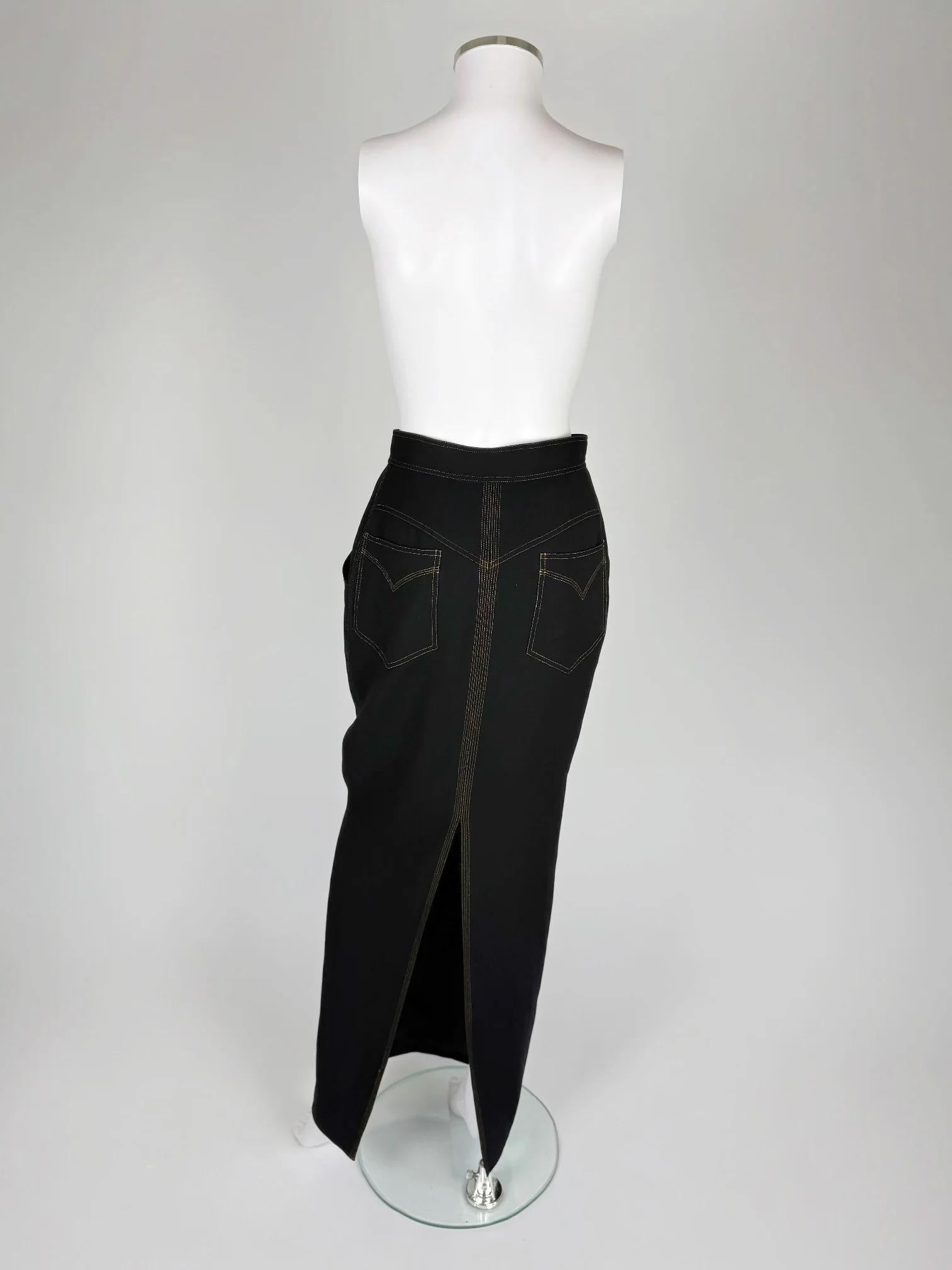 Gianni Versace Maxifalda S&M Collection, FW 1992 Negro en venta