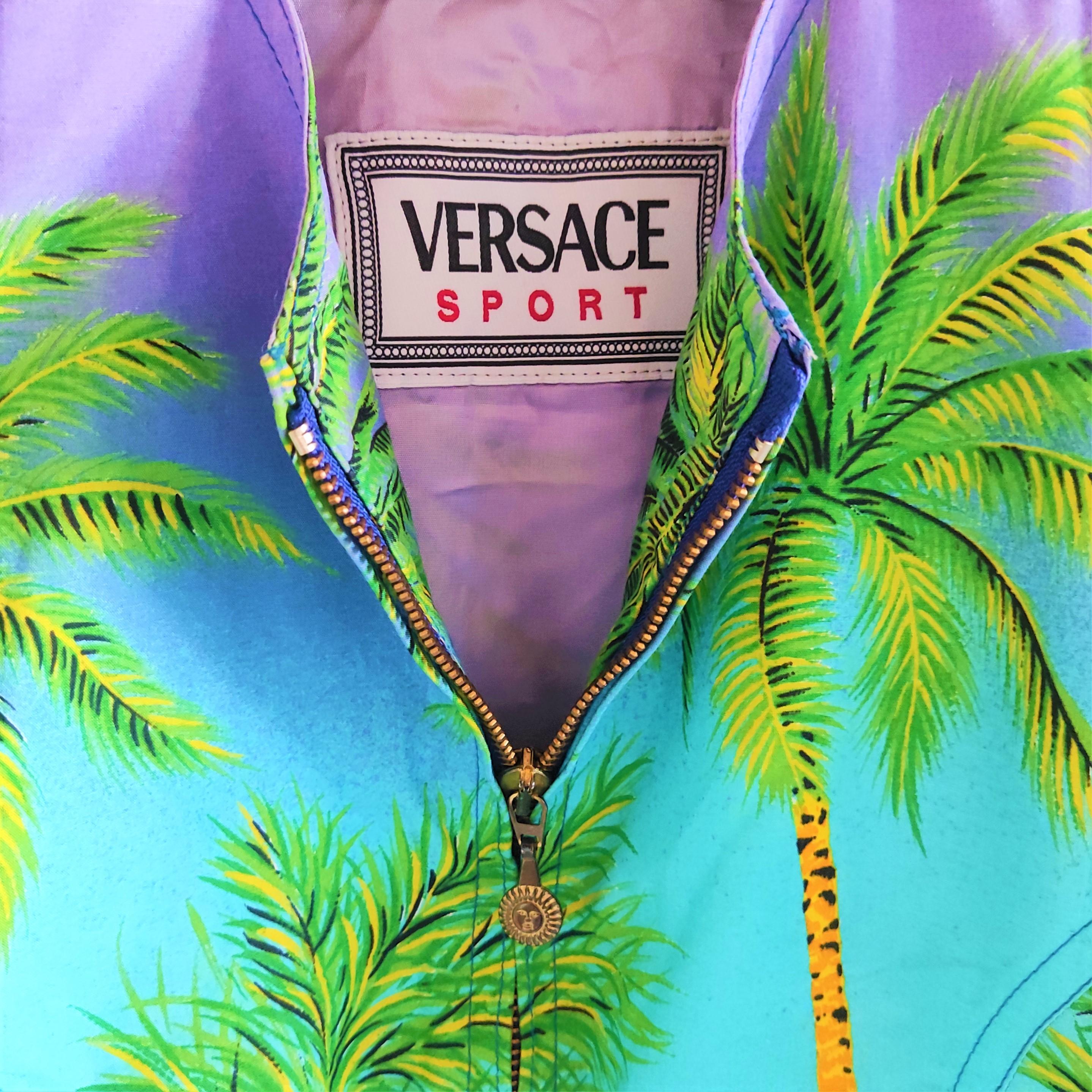 Gianni Versace Sport Miami Palm Tree Jeans Couture Blazer Jacket Suit Dress 3