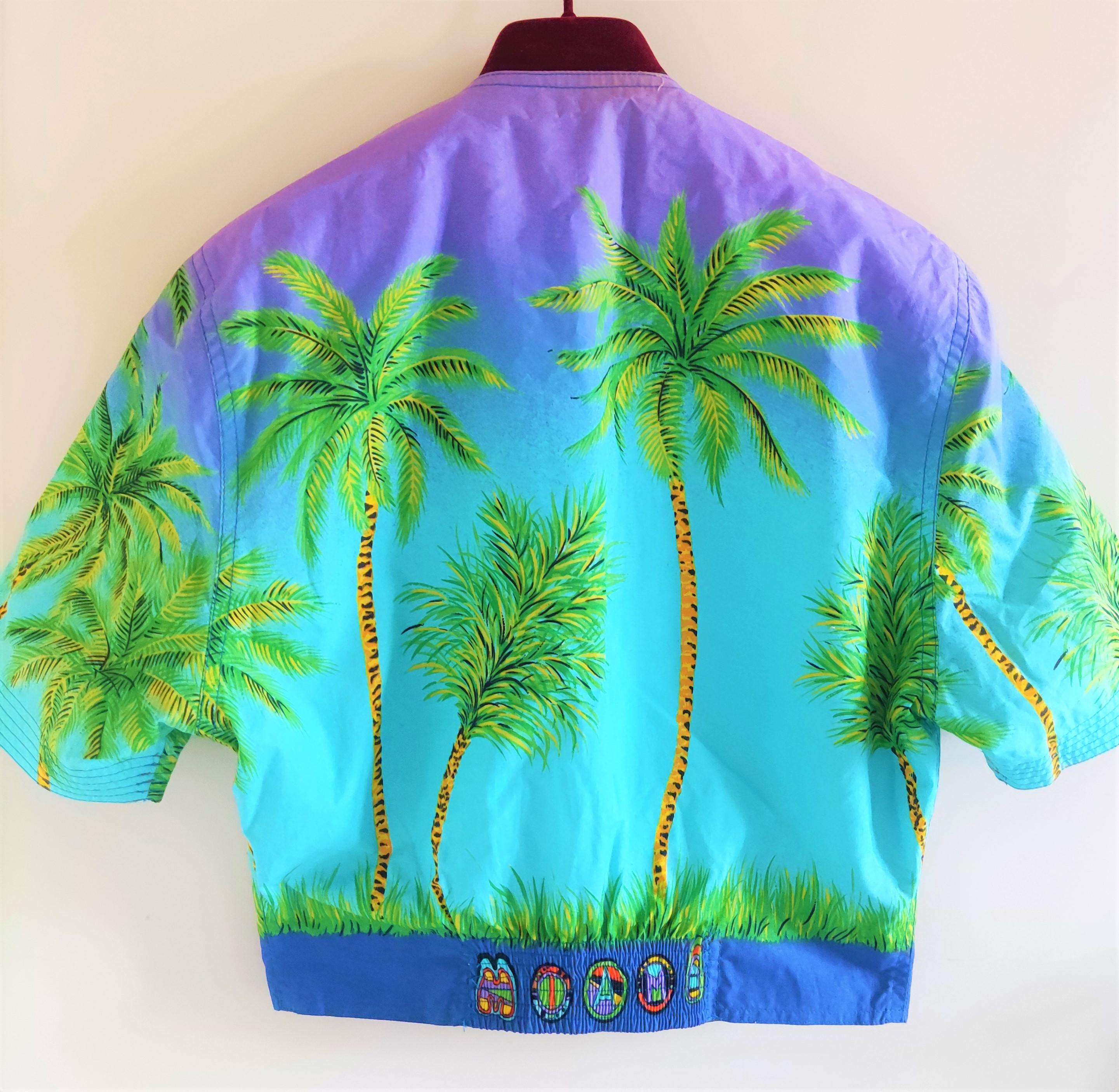 Gianni Versace Sport Miami Palm Tree Jeans Couture Blazer Jacket Suit Dress 1