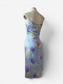Gianni Versace Spray Paint Silk Slip Dress, Spring Summer 1996