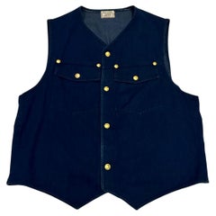 Gianni Versace Spring Summer 1992 Denim Waistcoat