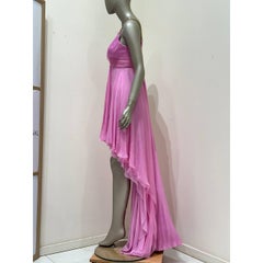 Gianni Versace Primavera/Estate 2007 Abito da sera in chiffon rosa IT 40