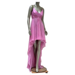 Gianni Versace Primavera/Estate 2007 Abito da sera in chiffon rosa IT 40