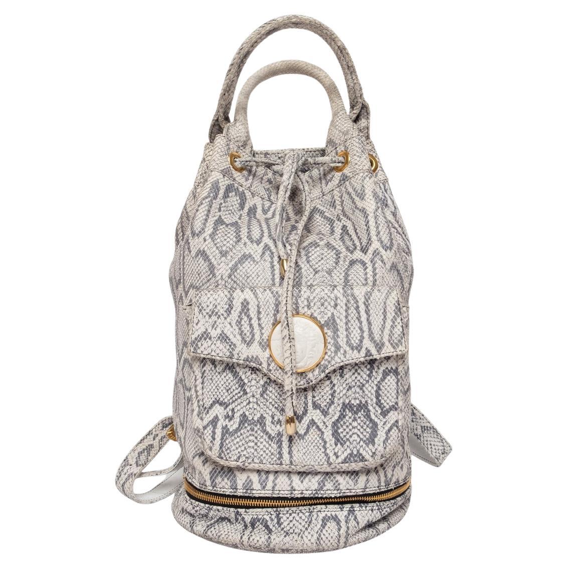 Gianni Versace SS1992 Python Skin Backpack For Sale