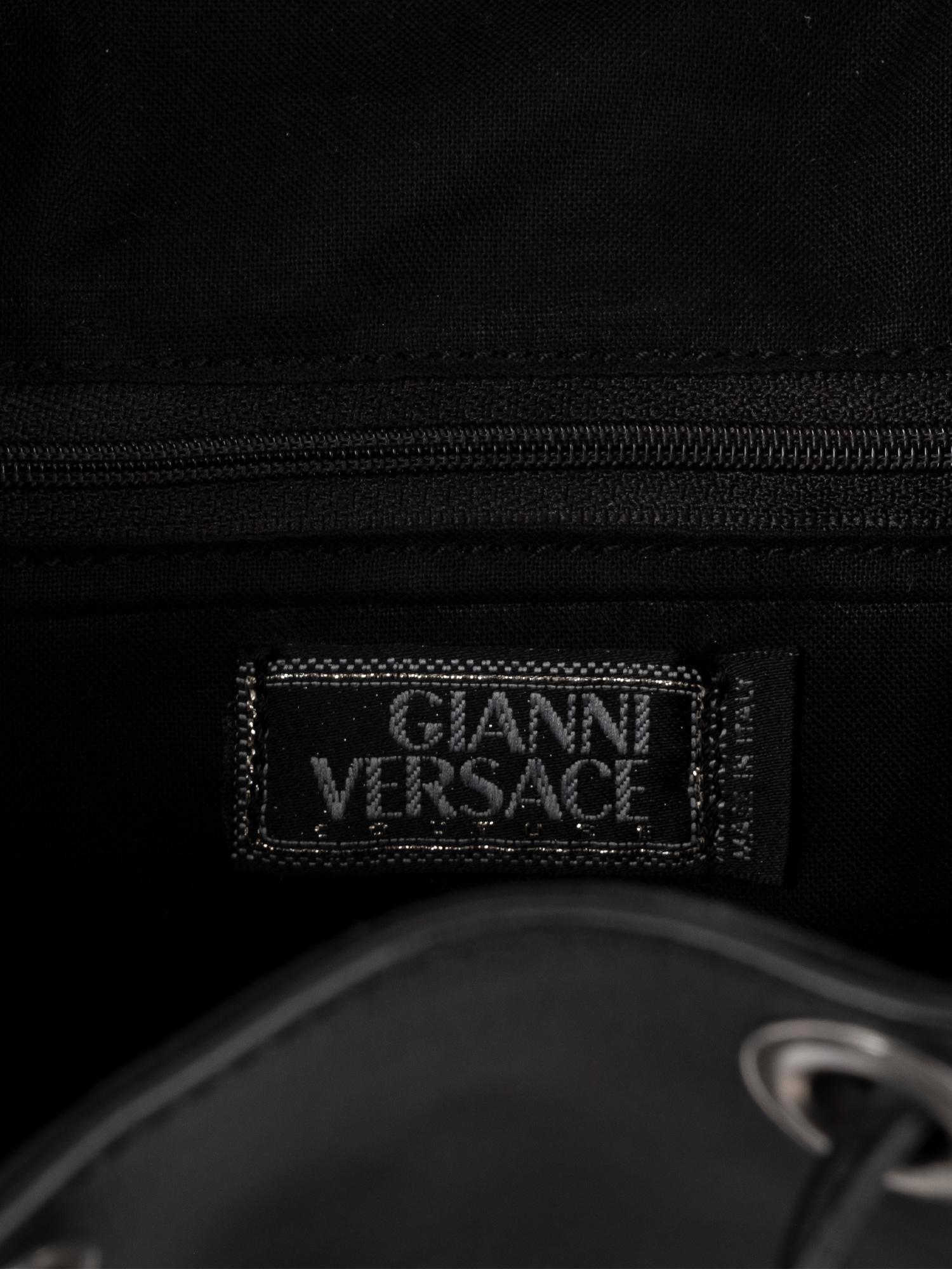 Gianni Versace SS1994 Safety Pin Backpack In Excellent Condition In Beverly Hills, CA