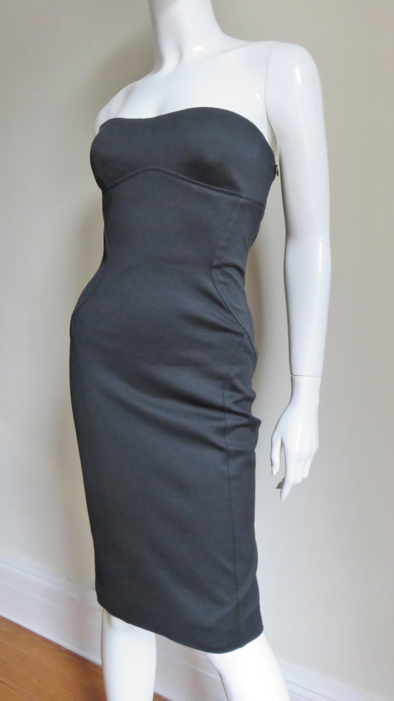 Gianni Versace New Strapless Lace Up Dress For Sale at 1stDibs ...