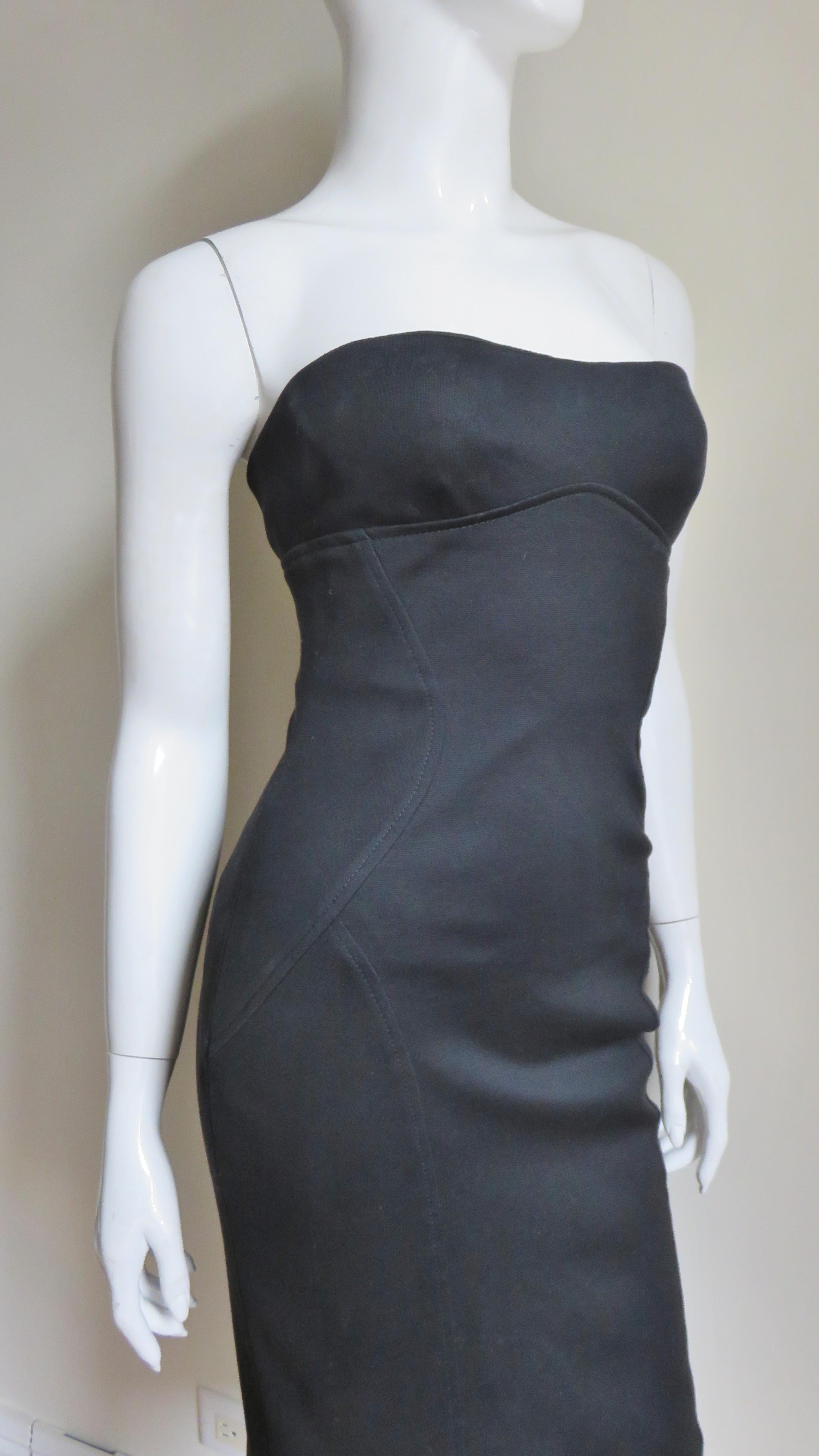Gianni Versace New Strapless Lace Up Dress In New Condition For Sale In Water Mill, NY