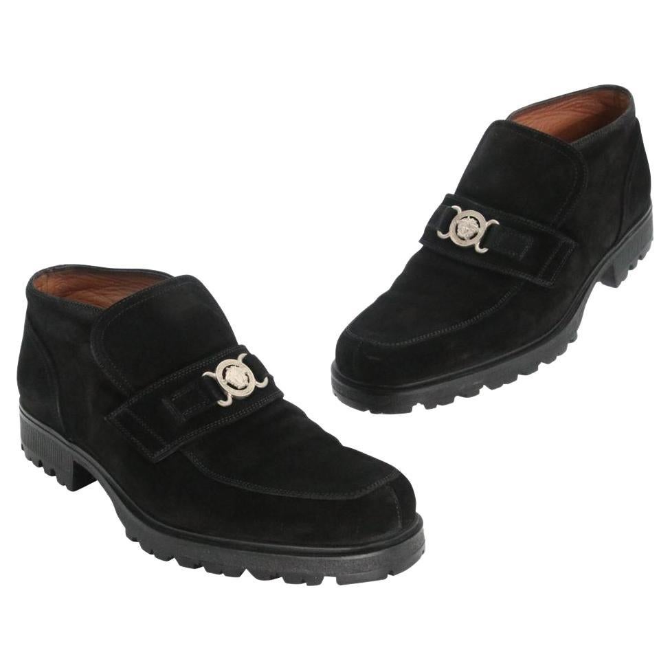 Gianni Versace Loafer-Schuhe aus Wildleder mit Slip-On aus Medusa Größe 8,5
