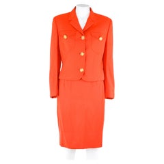 Gianni Versace Anzug / Tailleur (Jacke und Rock) aus Wolle