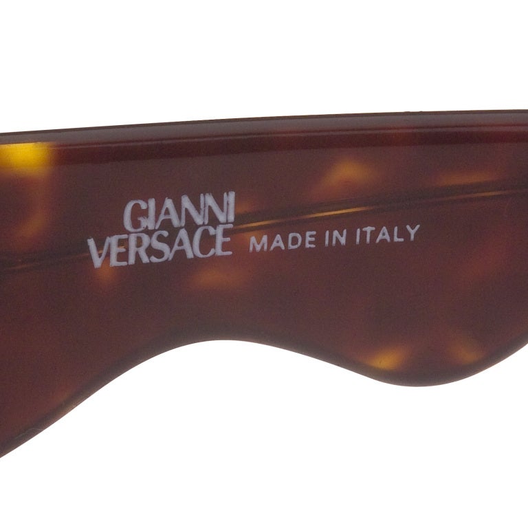 Brown Gianni Versace Sunglasses Mod S12 For Sale