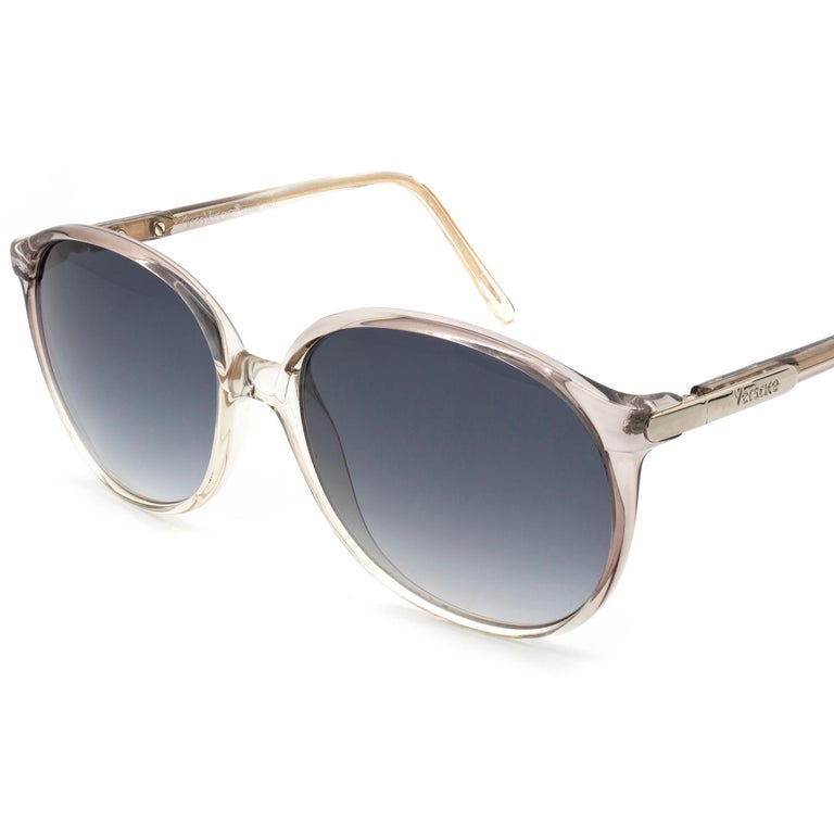 life Upset literally Gianni Versace sunglasses translucent grey For Sale at 1stDibs