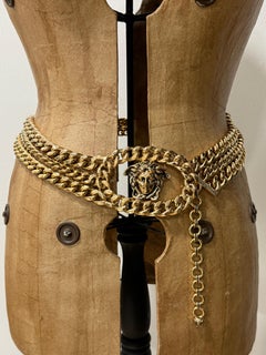 Gianni Versace three chain medusa head belt