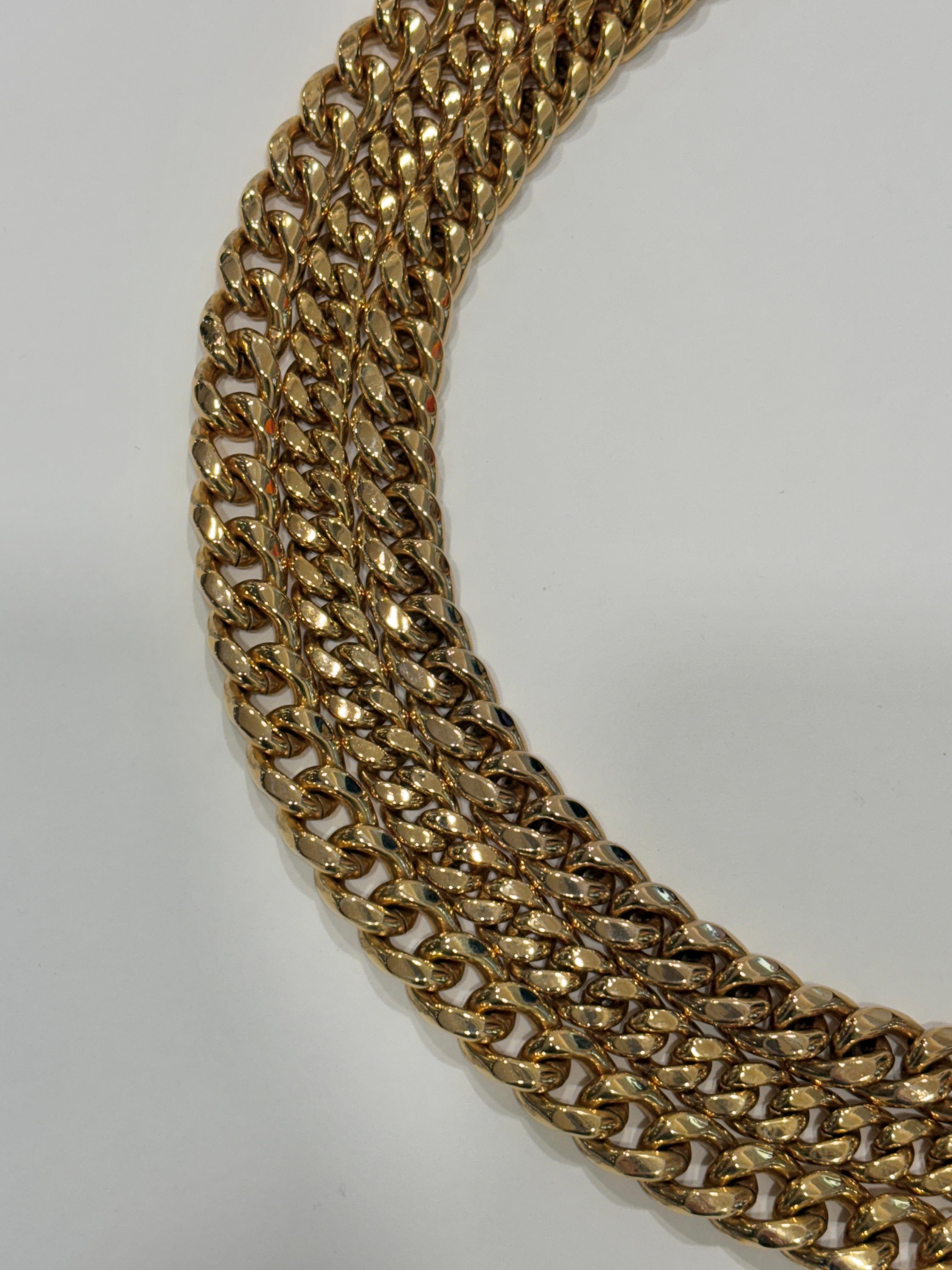 Gianni Versace three chain medusa head belt For Sale 1