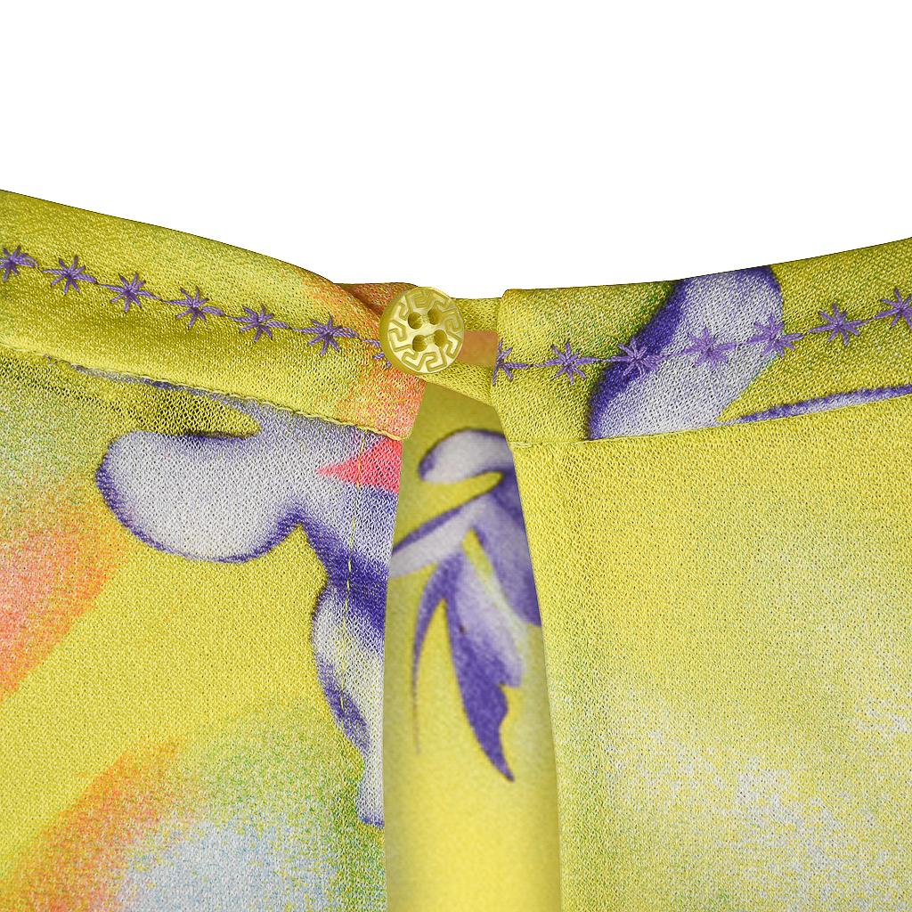 Gianni Versace Top Vintage semi trasparente con maniche a 3/4 42 / 8 in vendita 5