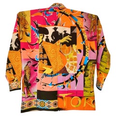 Gianni Versace Toros Matador Seidenhemd für Herren IT46, 1992