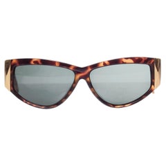 Gianni Versace, Tortoise Shell Rectangular Sunglasses.