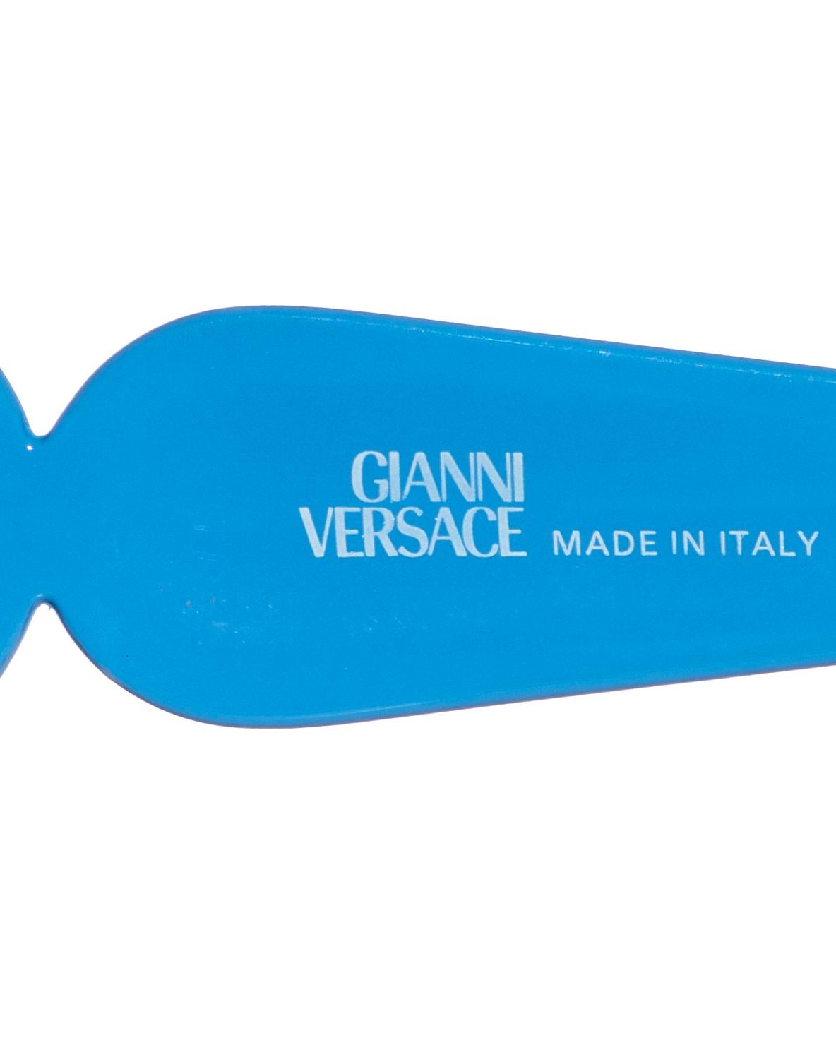 Gianni Versace unisex blue rhinestone sunglasses, fw 1996 2