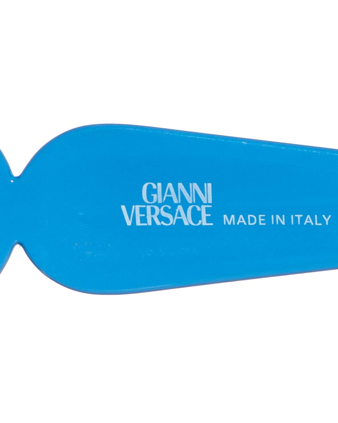 Gianni Versace Unisex-Sonnenbrille mit blauen Strasssteinen:: H/W 1996 6