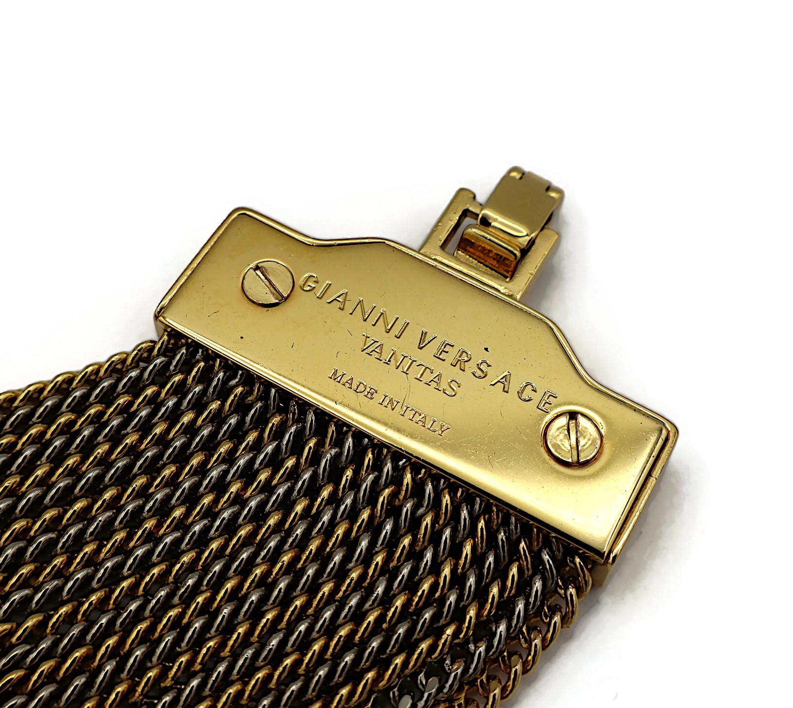GIANNI VERSACE VANITAS Bi Tone Multi Chain Medusa Bracelet For Sale 6
