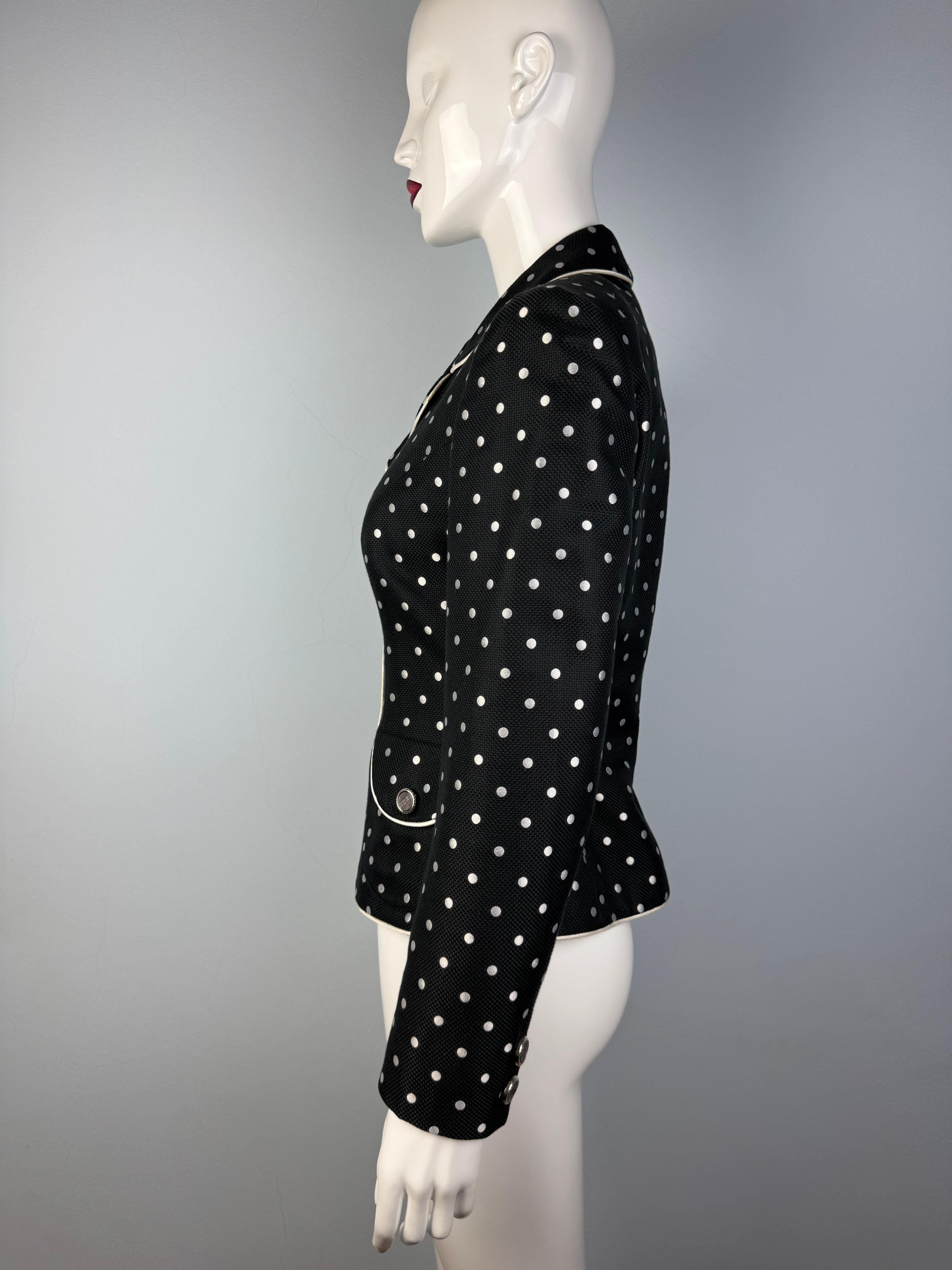 Gianni Versace Giacca a Dot Dot Dot Anni '90 In condizioni ottime in vendita a Praha 4, Hlavní město Praha