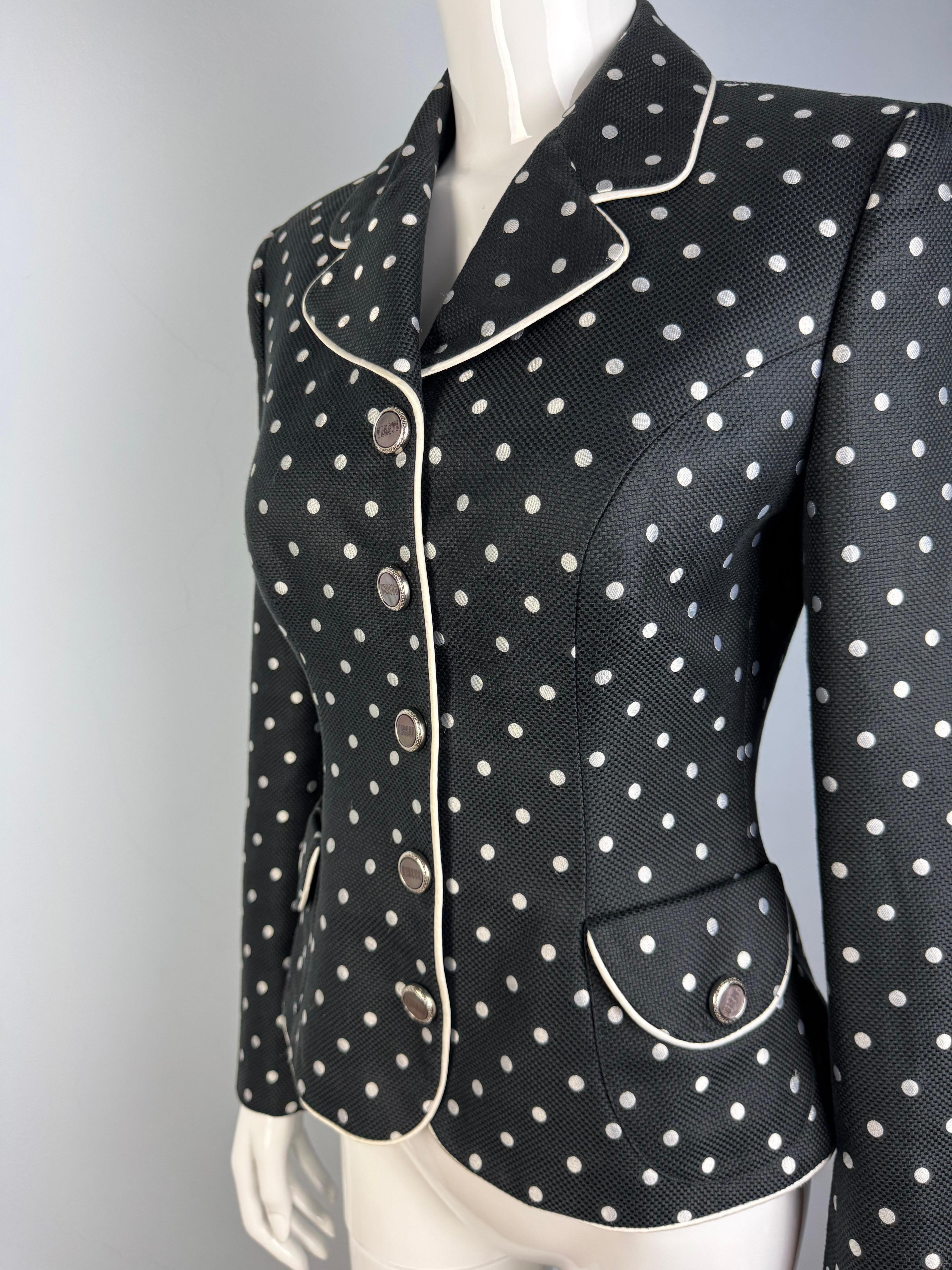 Gianni Versace Giacca a Dot Dot Dot Anni '90 in vendita 2