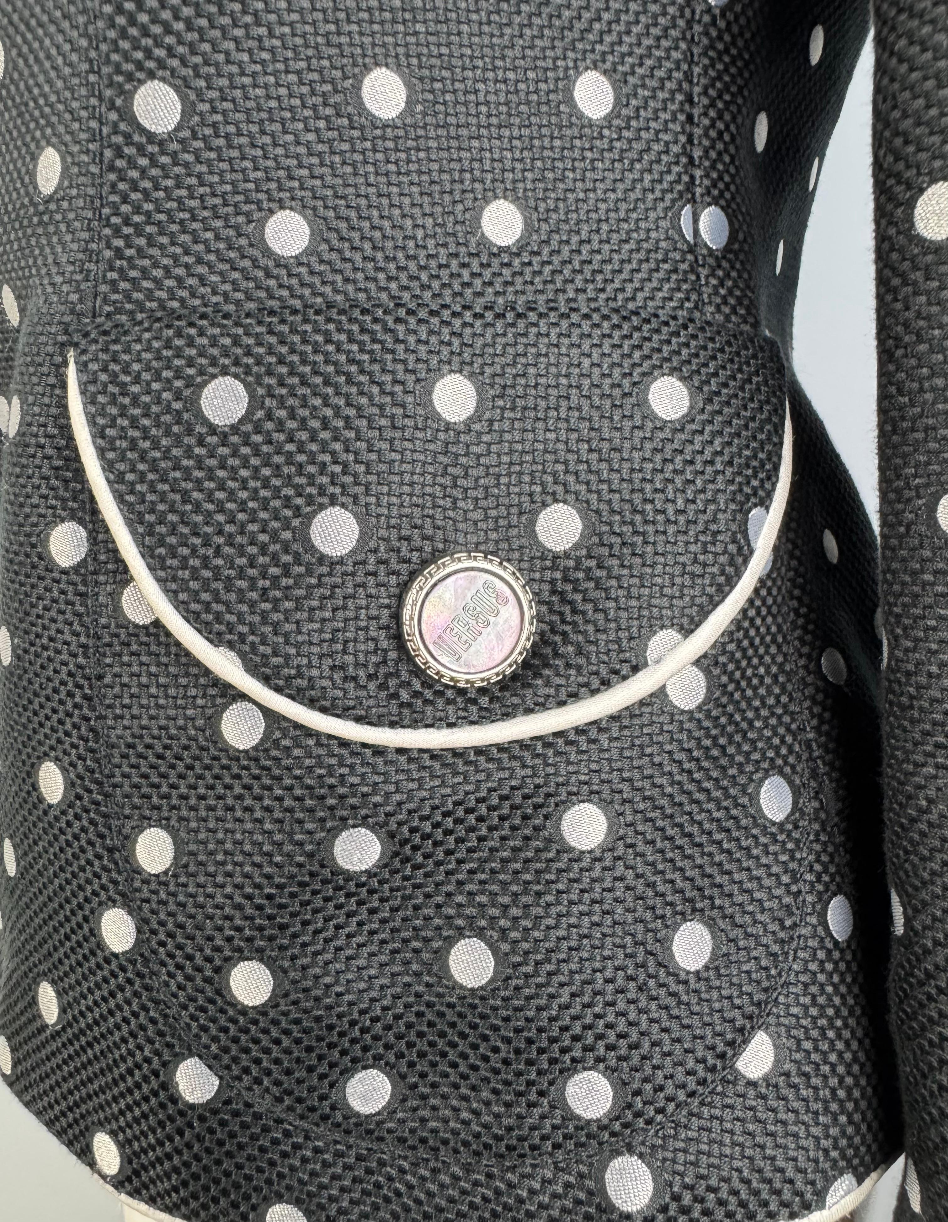 Gianni Versace Giacca a Dot Dot Dot Anni '90 in vendita 3