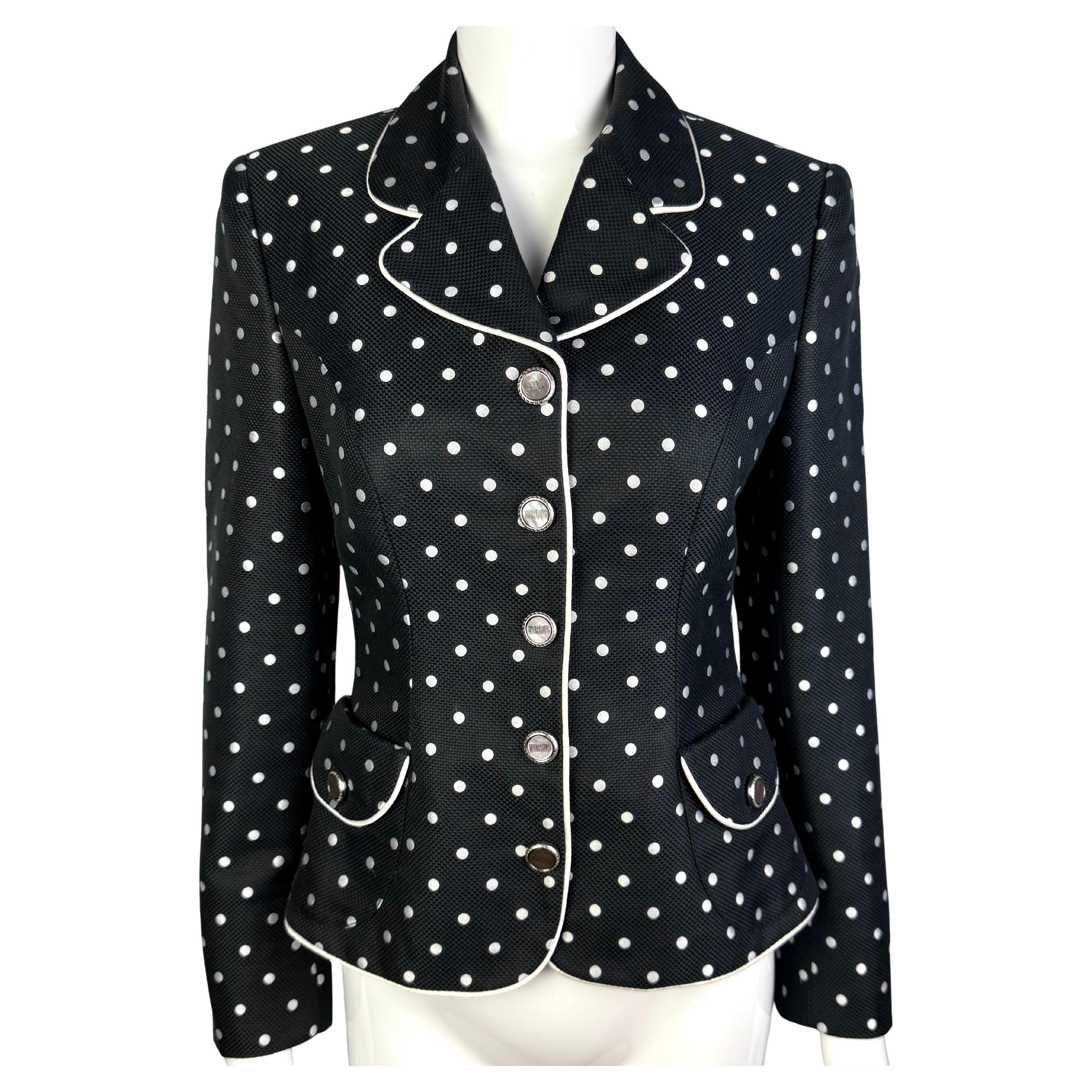 Gianni Versace Giacca a Dot Dot Dot Anni '90 in vendita