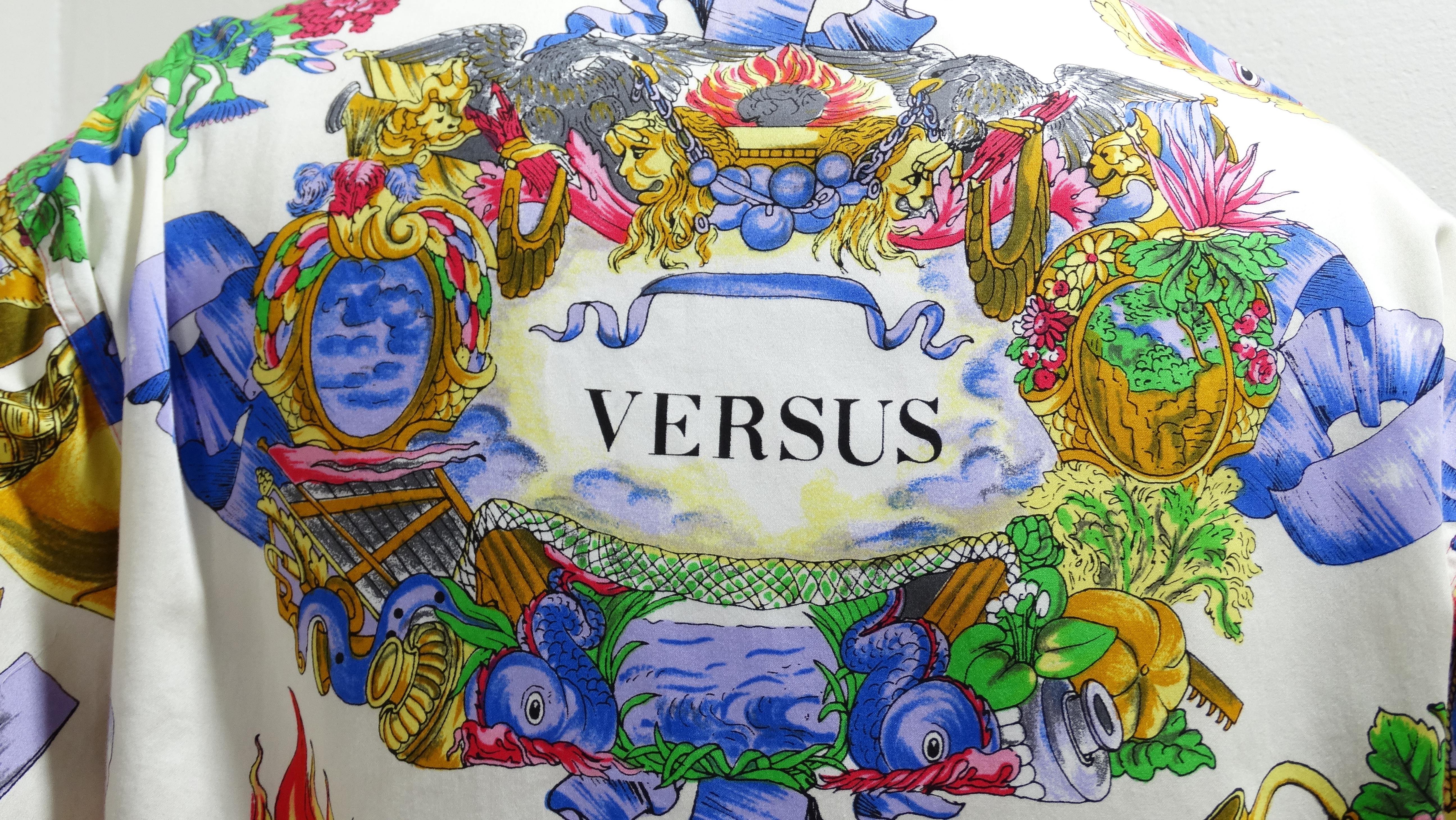 Gianni Versace Versus 1990's Print Blouse For Sale 1
