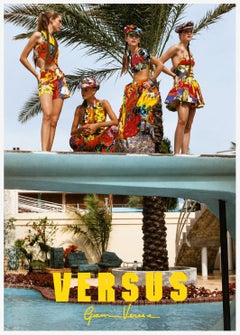 GIANNI VERSACE VERSUS 1993 Vintage Iconic Halter Mini Dress w. Tulle Underlay