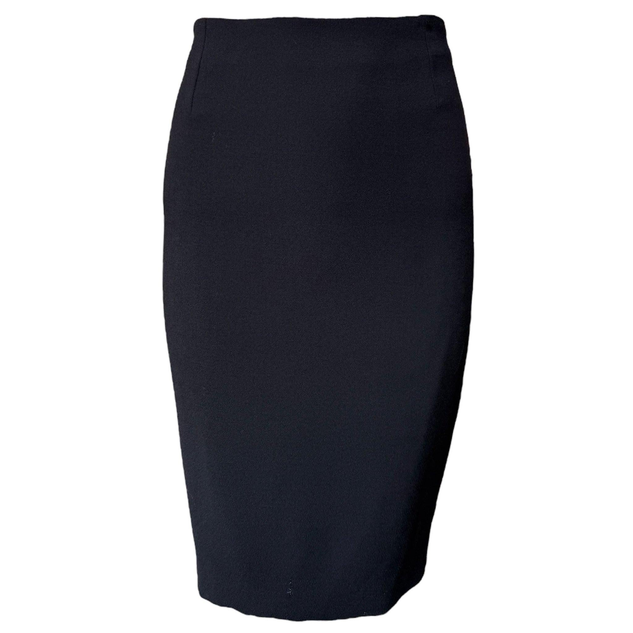 Women's Gianni Versace VERSUS Black Tailored Skirt Suit, New/Old, 1990s For Sale