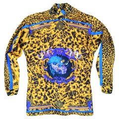 Gianni Versace Versus Swing Painting Fragonard Men Leopard T-shirt Top Sweater