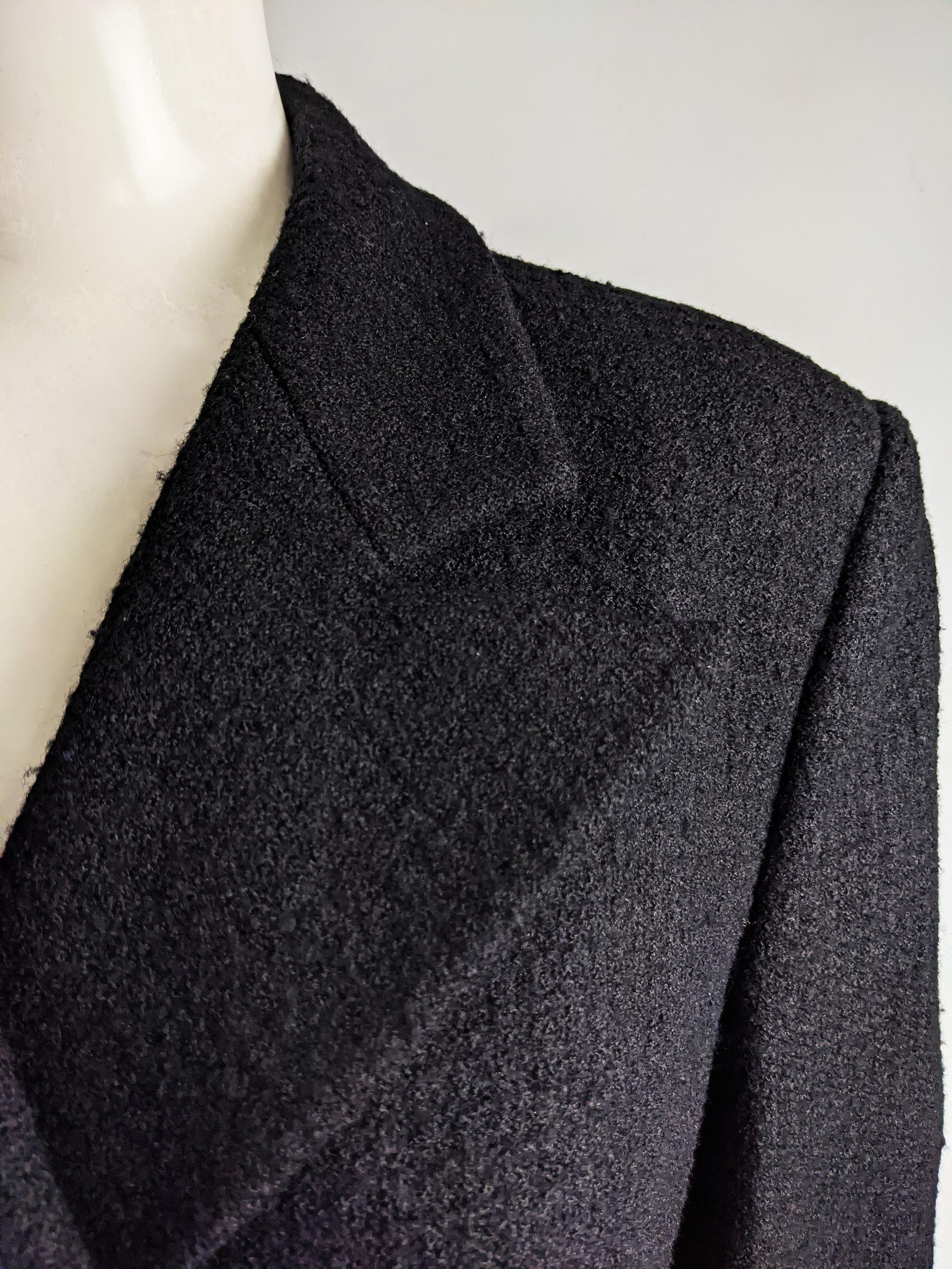 Gianni Versace Versus Vintage Black Wool Tweed Jacket 1